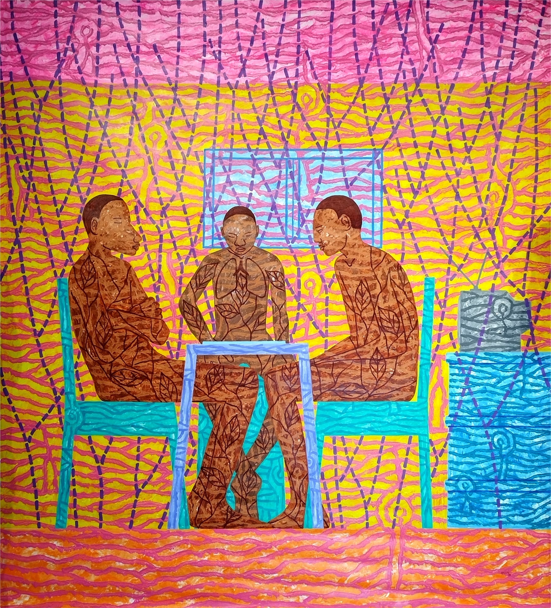 BENIGNO N'SITO "Bawwu M'tinu", 2022 Acrylic on canvas 203 x 184 cm