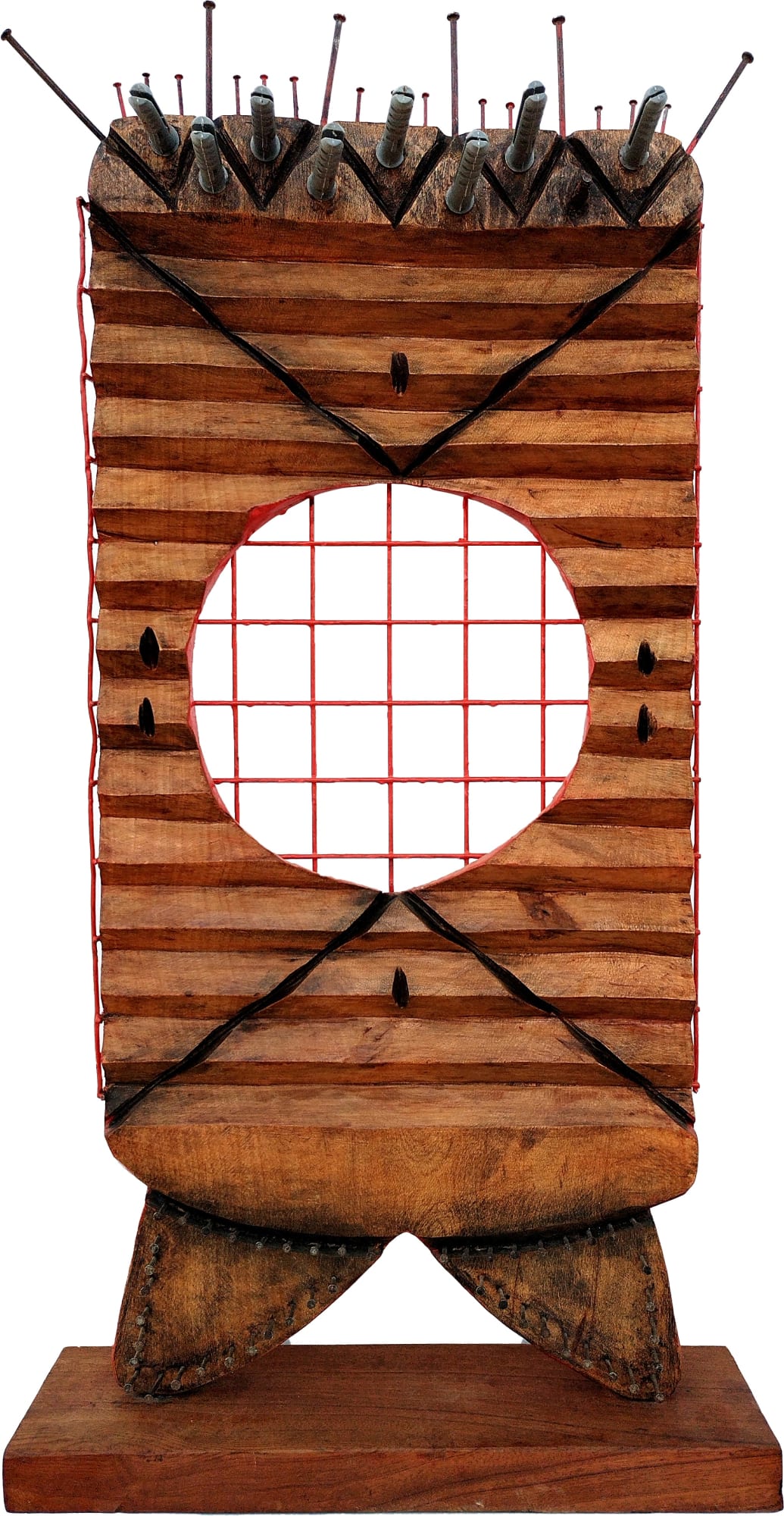 MASONGI "No Retangulado", 2022 Mixed media on wood 80 x 40 cm