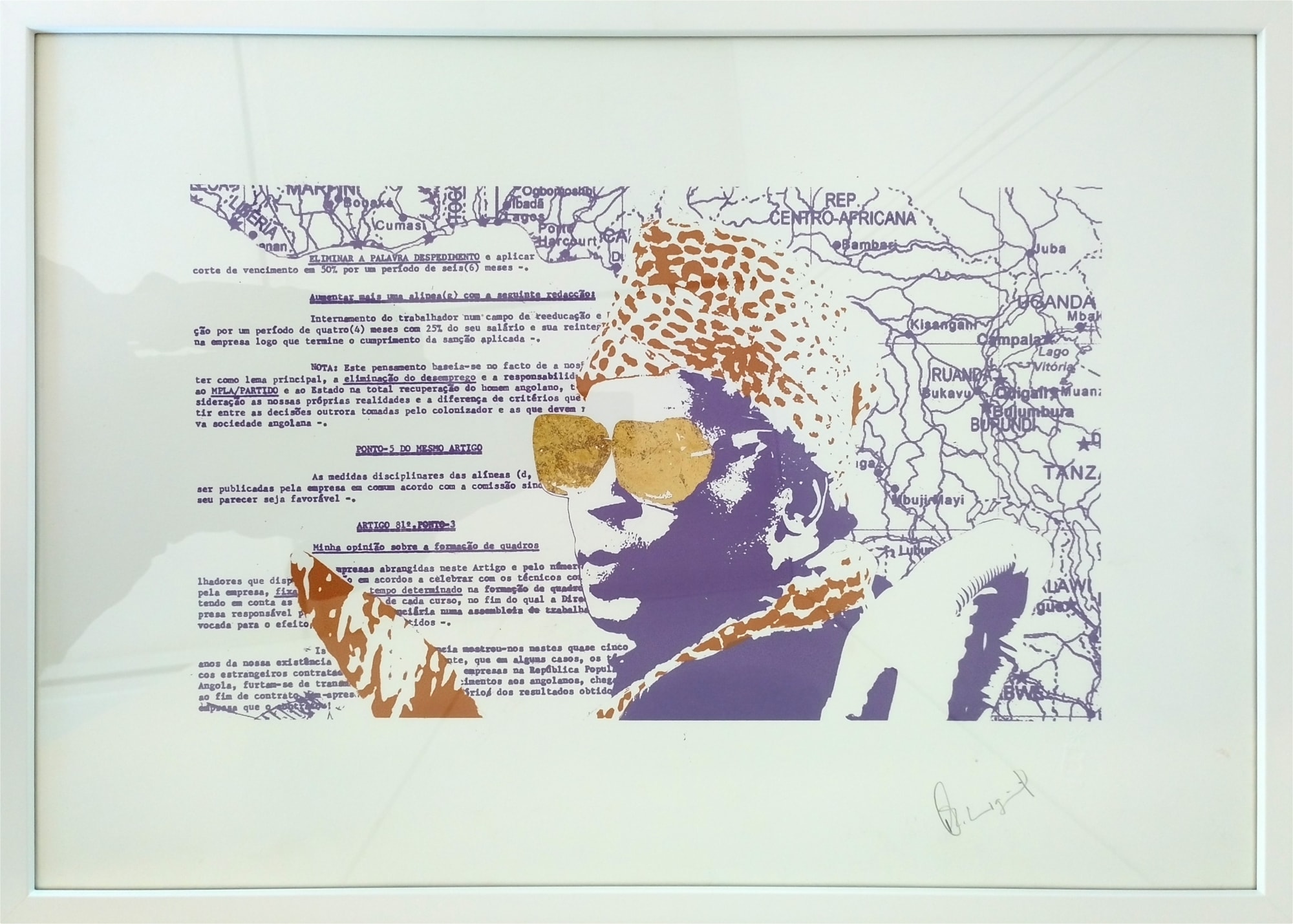 MUSSUNDA N'ZOMBO "Mwata Kanawa", 2022 Serigraphy 50 x 70 cm