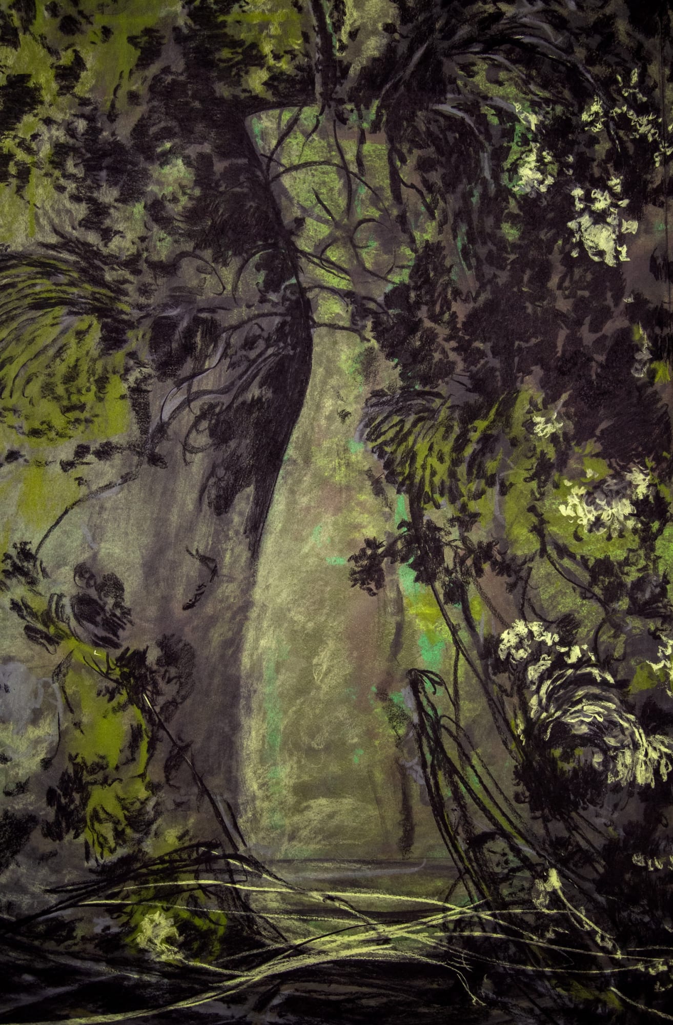 António Faria Untitled (detail), 2025 Charcoal and dry pastel on paper 200 x 140 cm (AF117)