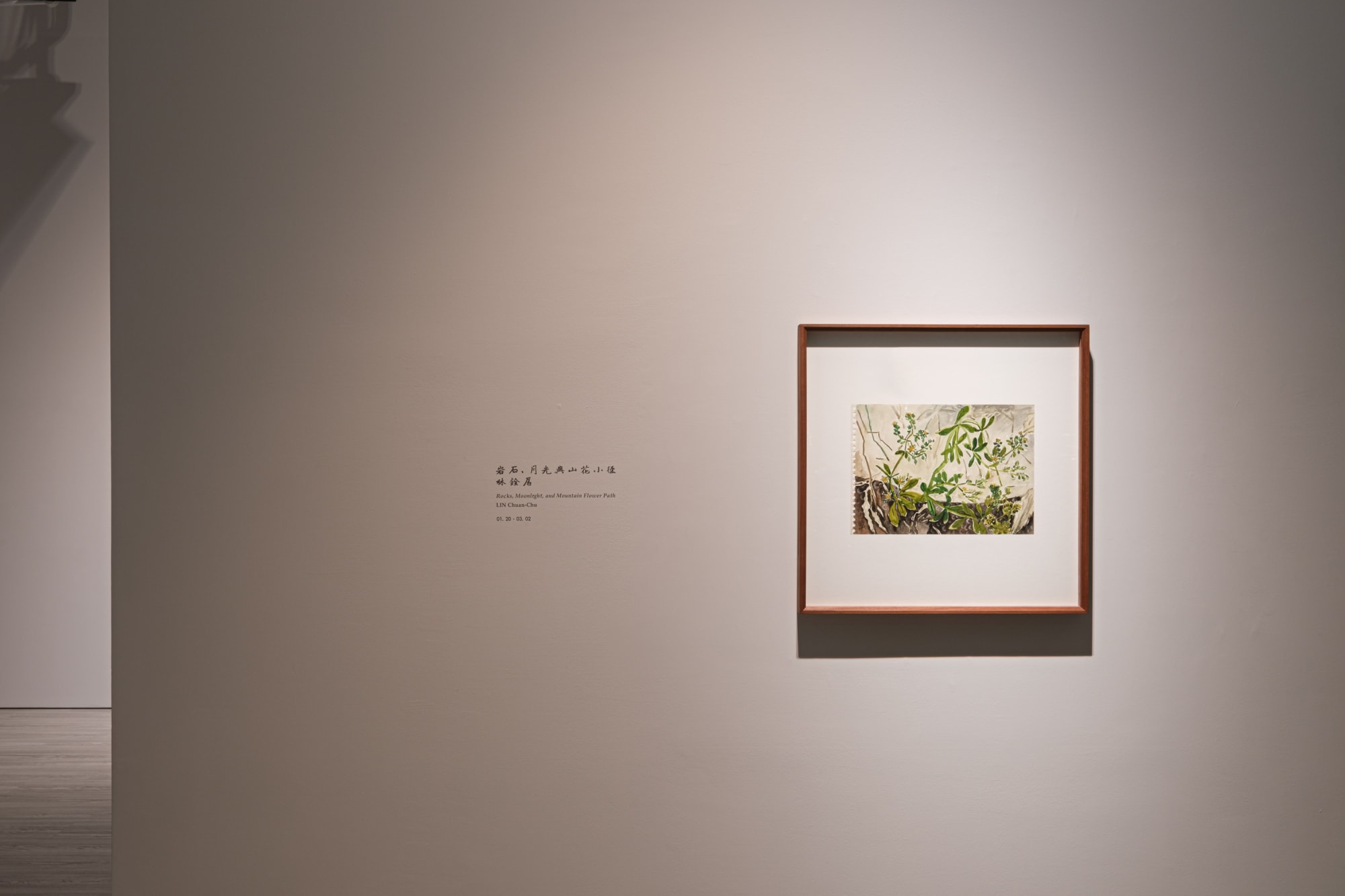 「岩石、月光與山花小徑」林銓居
