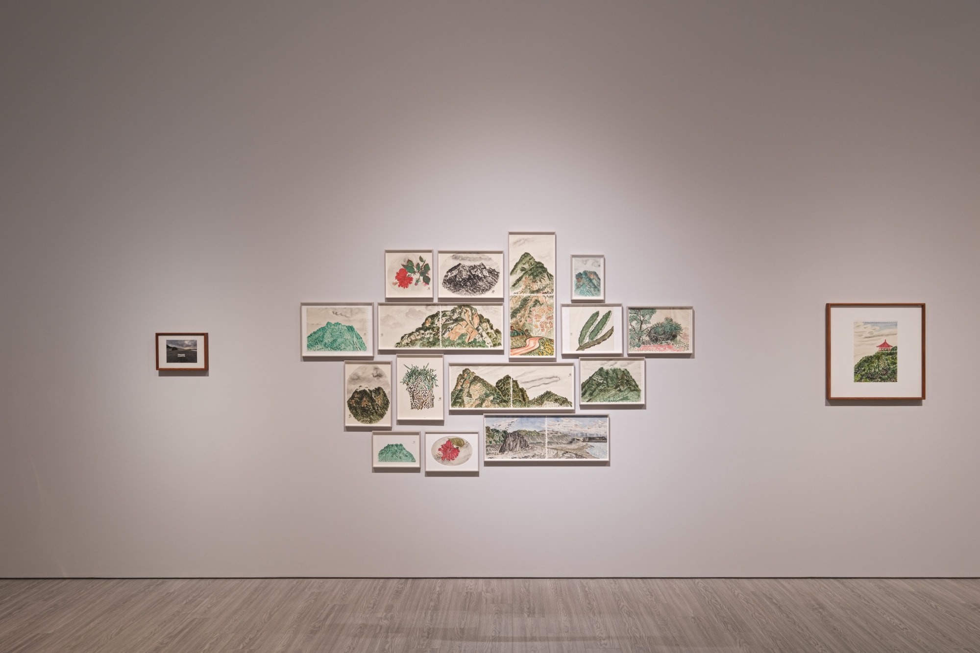 「岩石、月光與山花小徑」林銓居