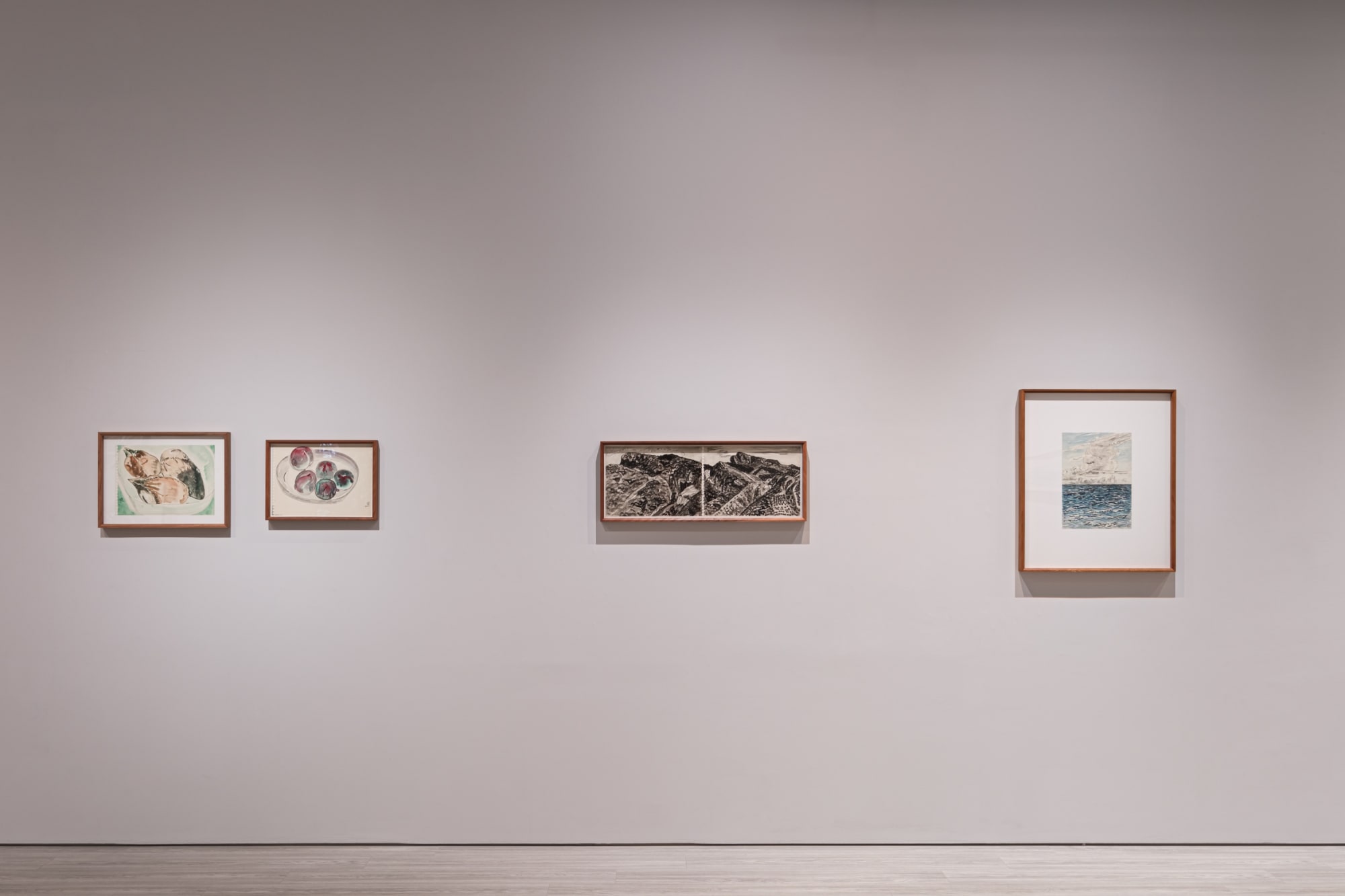 「岩石、月光與山花小徑」林銓居