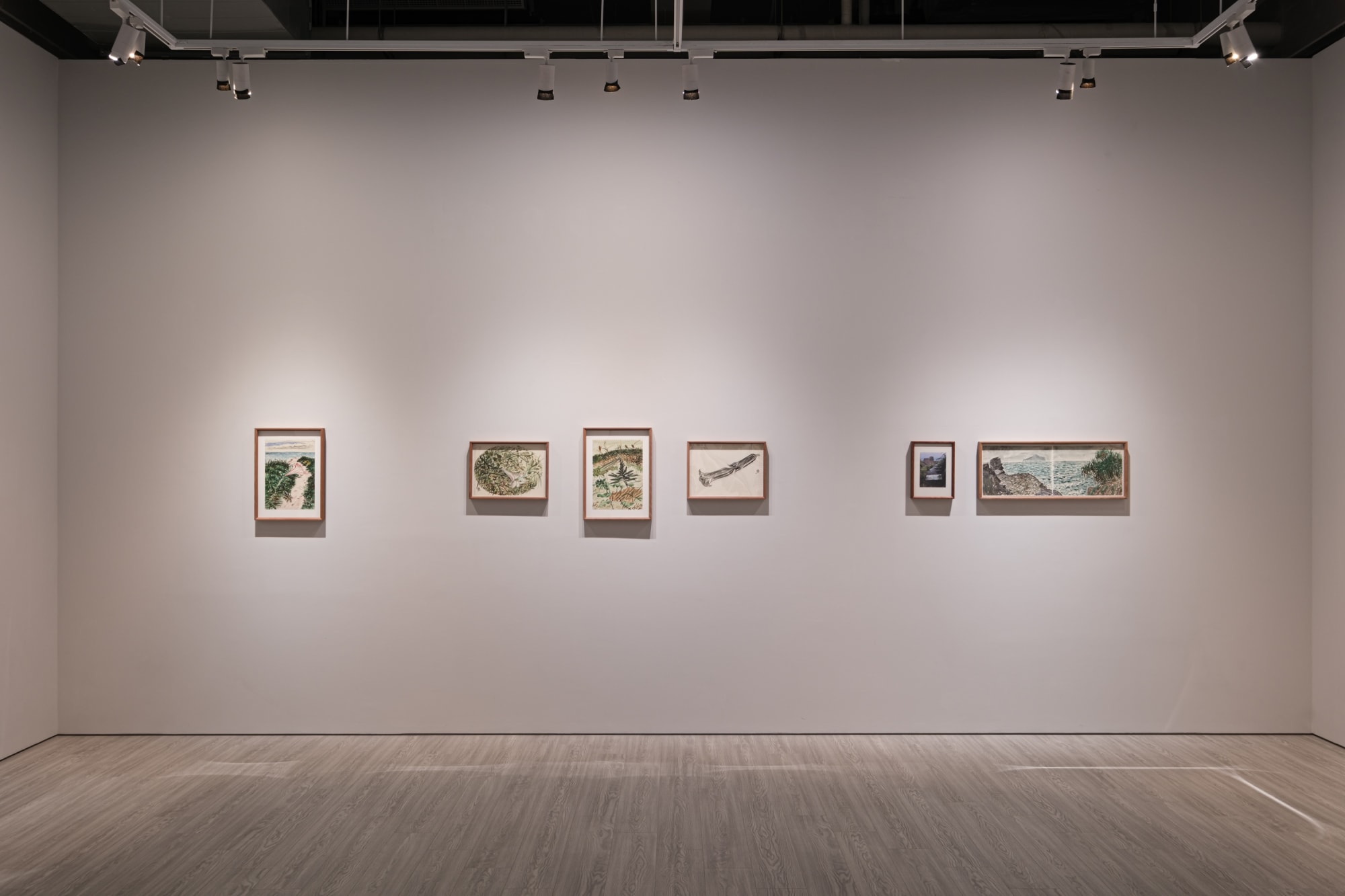 「岩石、月光與山花小徑」林銓居