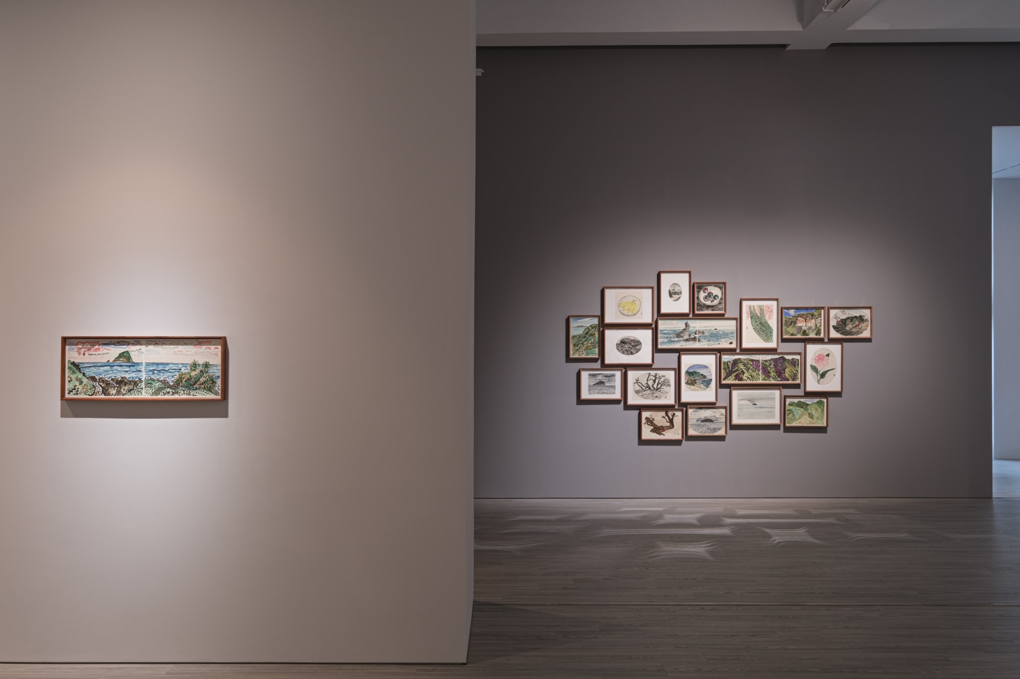 「岩石、月光與山花小徑」林銓居