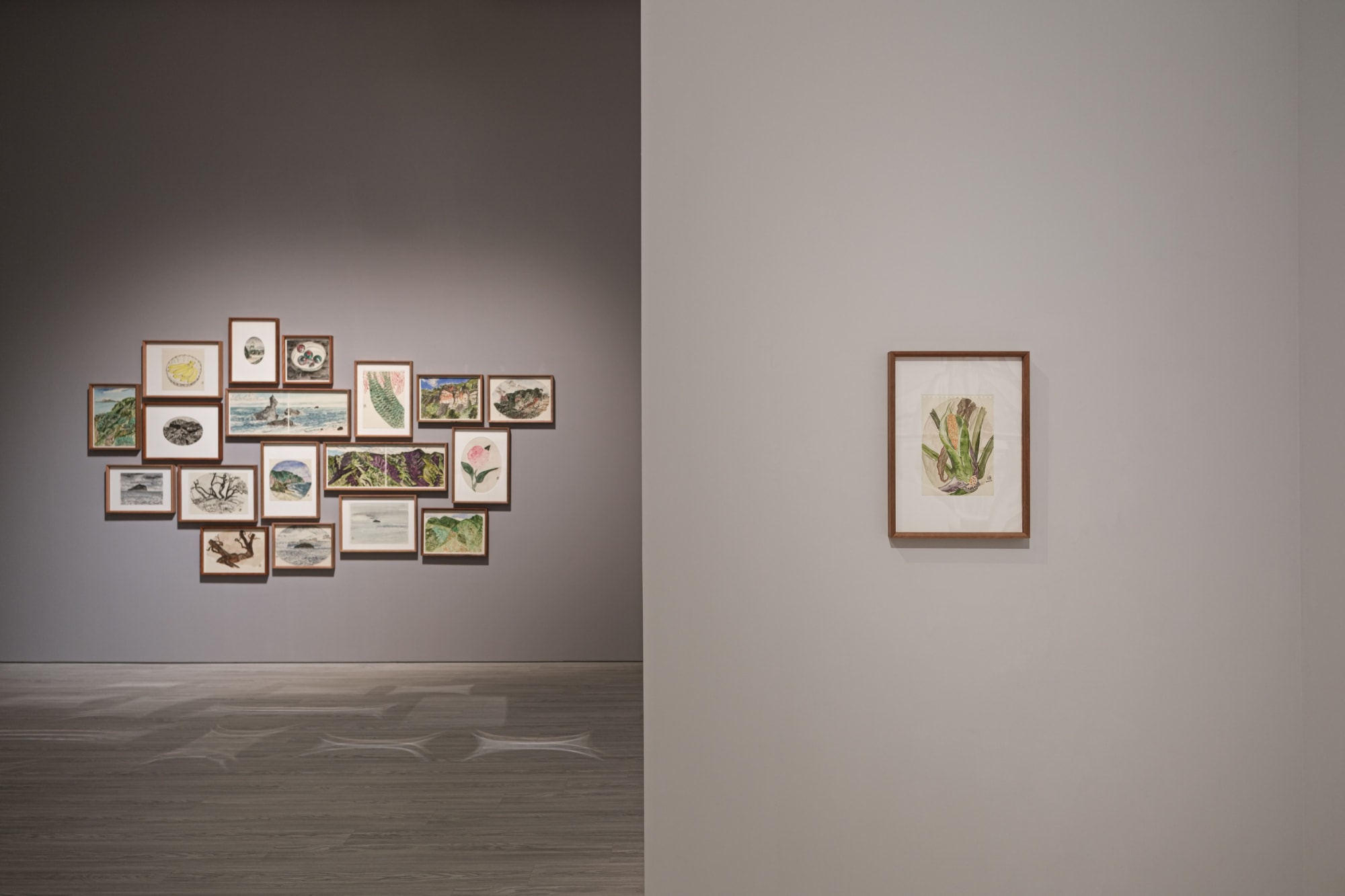 「岩石、月光與山花小徑」林銓居