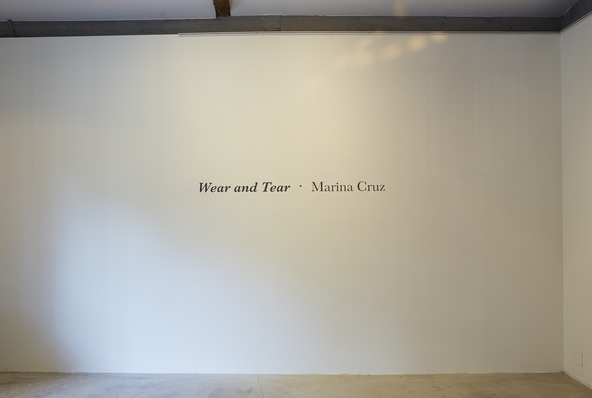 Wear and Tear : A solo exhibition by Marina Cruz