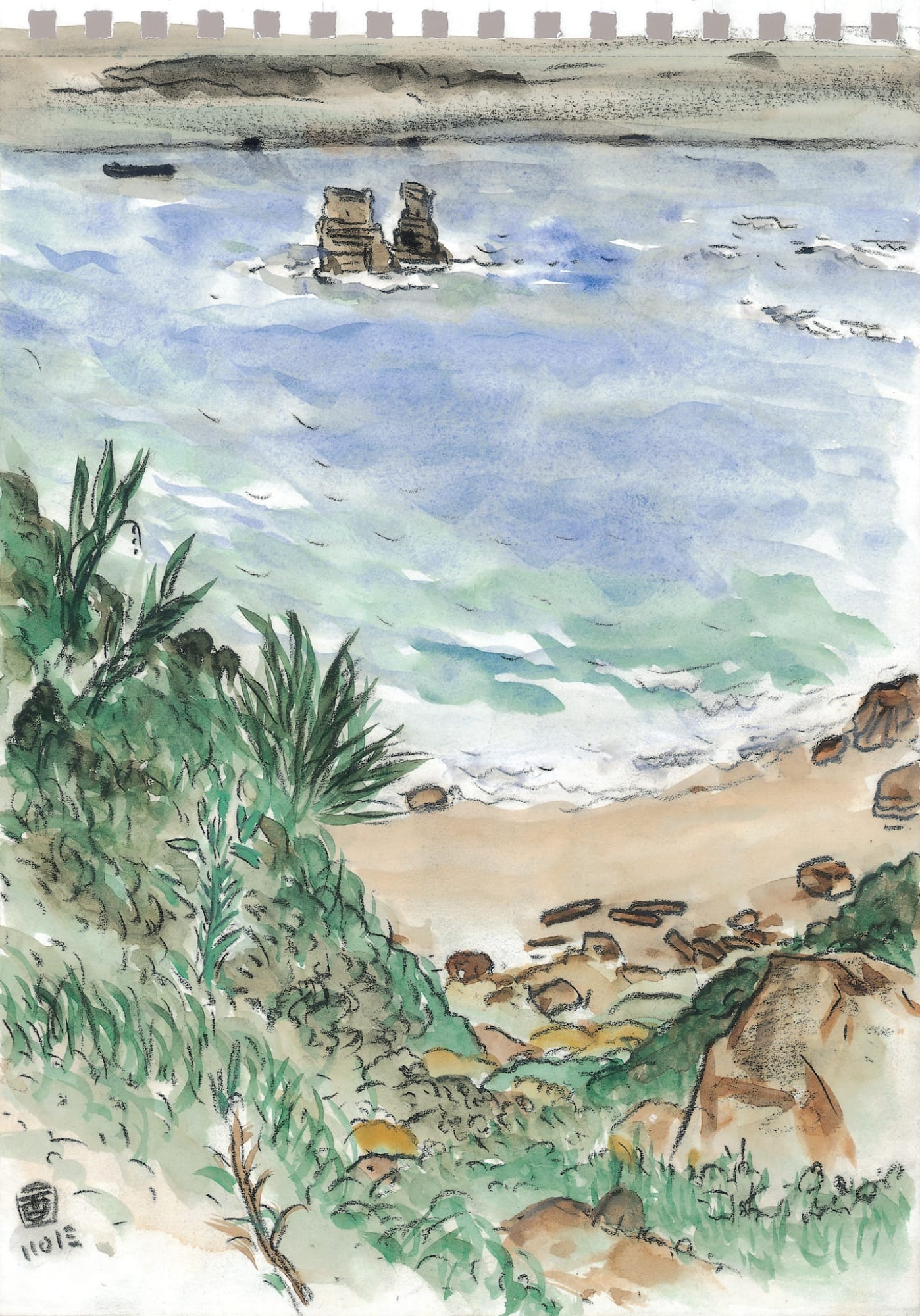 林銓居 《獅頭山沙灘 》