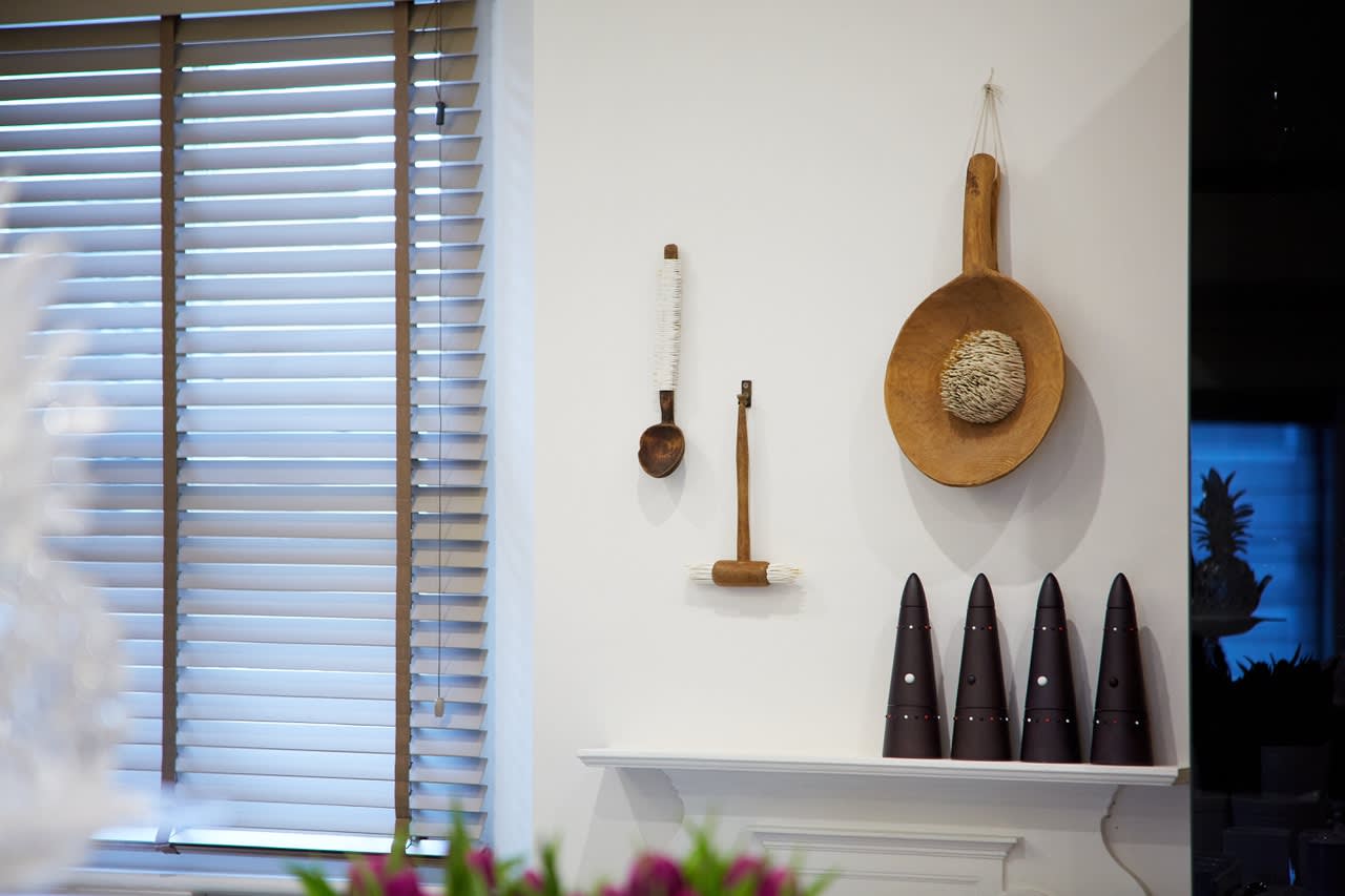 Ikuko Iwamoto – wall sculptures Also shown: Pepper grinders by our host – Shiro Muchiri