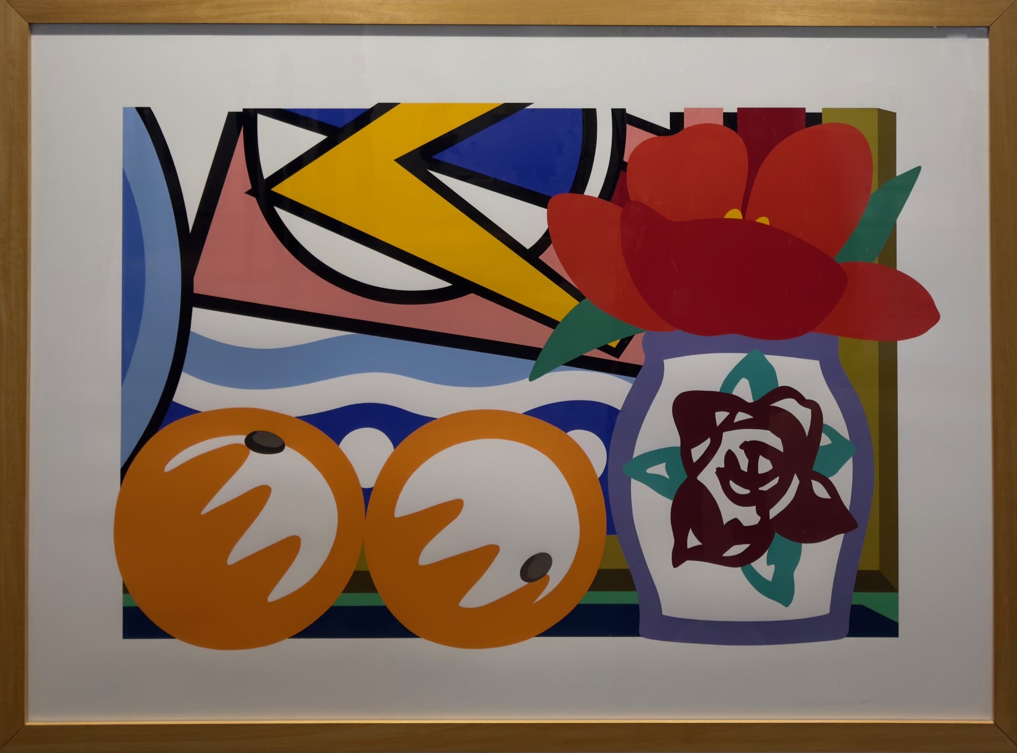 Tom Wesselmann (1931 - 2004) Sill life with Lichtenstein and two oranges 1993 Silksreen in colors on museum board 84 x 127 cm Edition AP of 12 Signed lower right