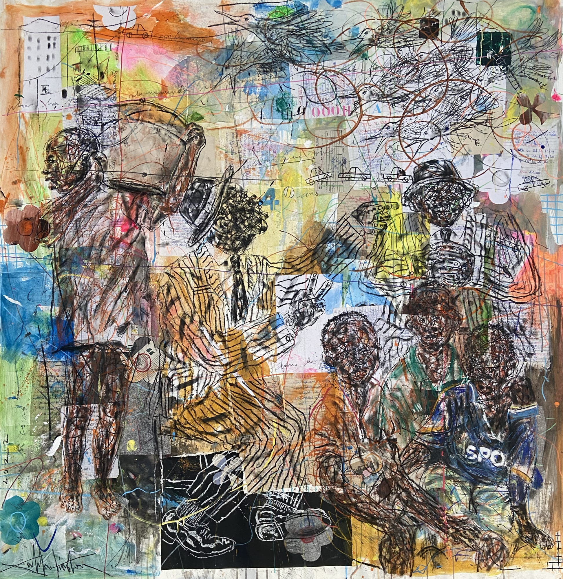 Social Game | Salifou Lindou Fouanta Exhibition Works | Almas Art Foundation