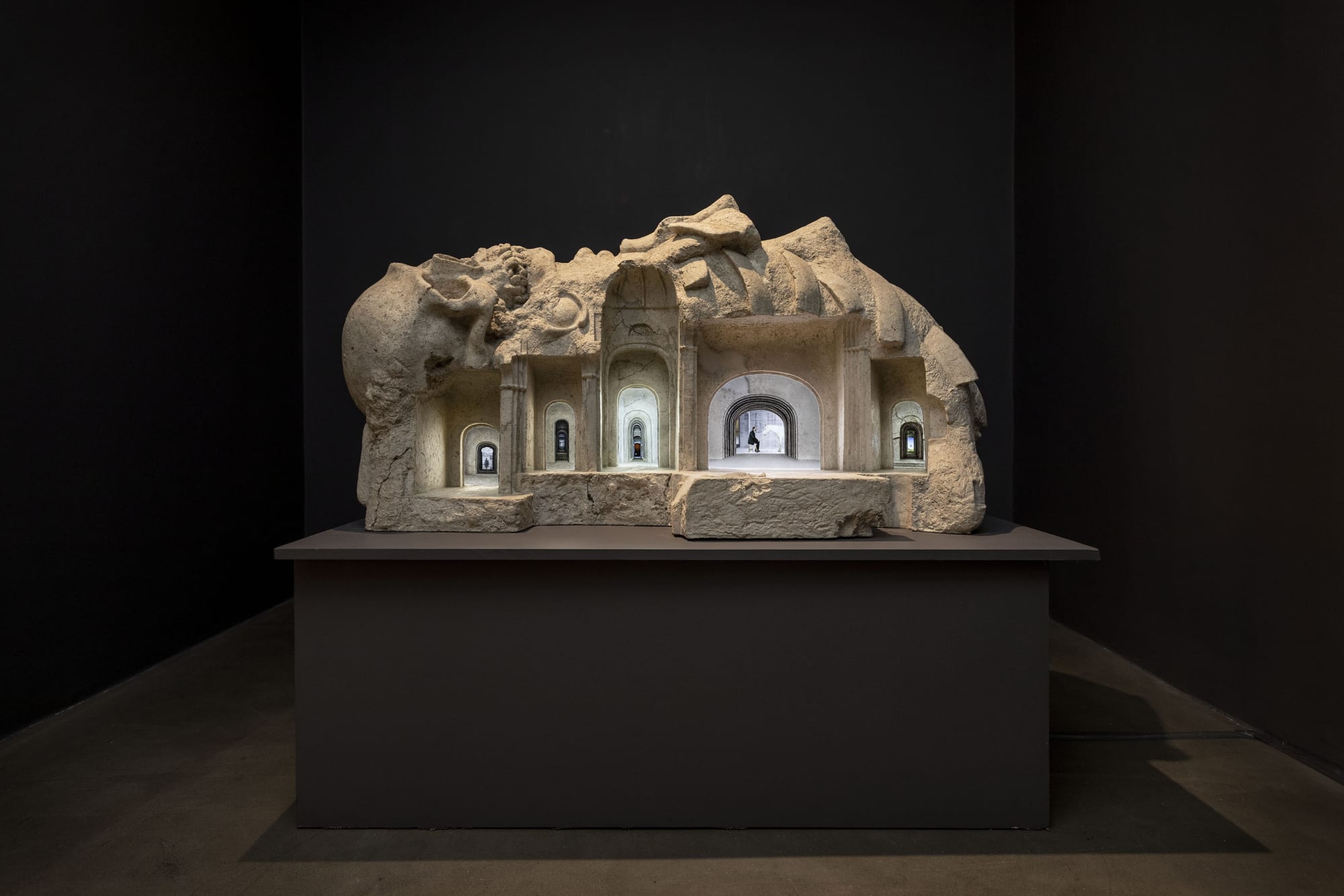 Ranbir Kaleka Synaptic Visions of Dead Time Five channel video sculpture Sculpture - 65 x 35 x 33 in Video - 5.52 min 2022 Edition of 3