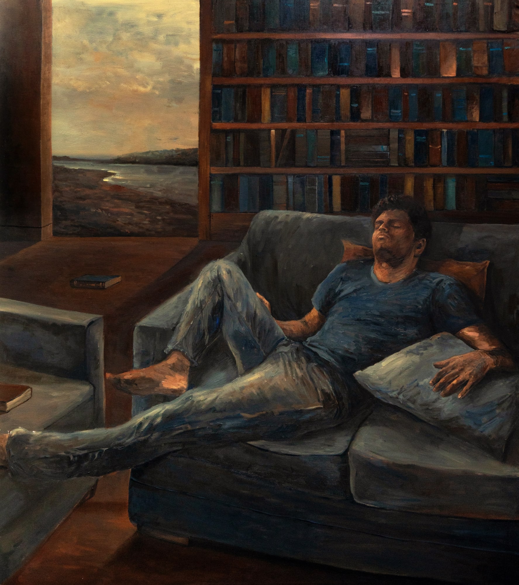 Zaam Arif I seek nothing Oil on canvas 80 x 70 in 2024