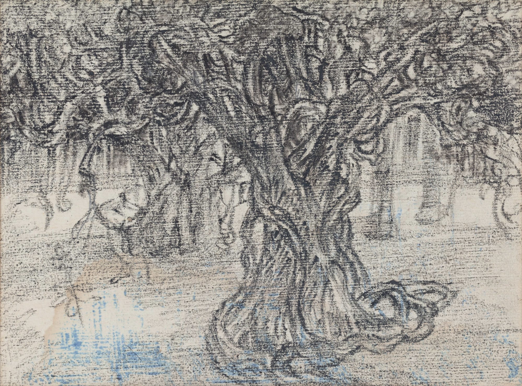 Benodebehari Mukherjee Tree, Circa late 1930s Crayon on paper