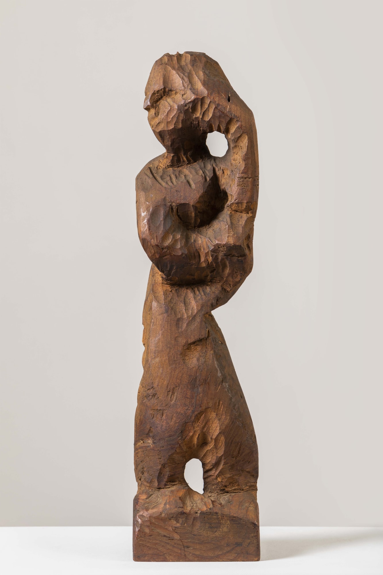 Leela Mukherjee Standing Woman, Circa 1980s Wood