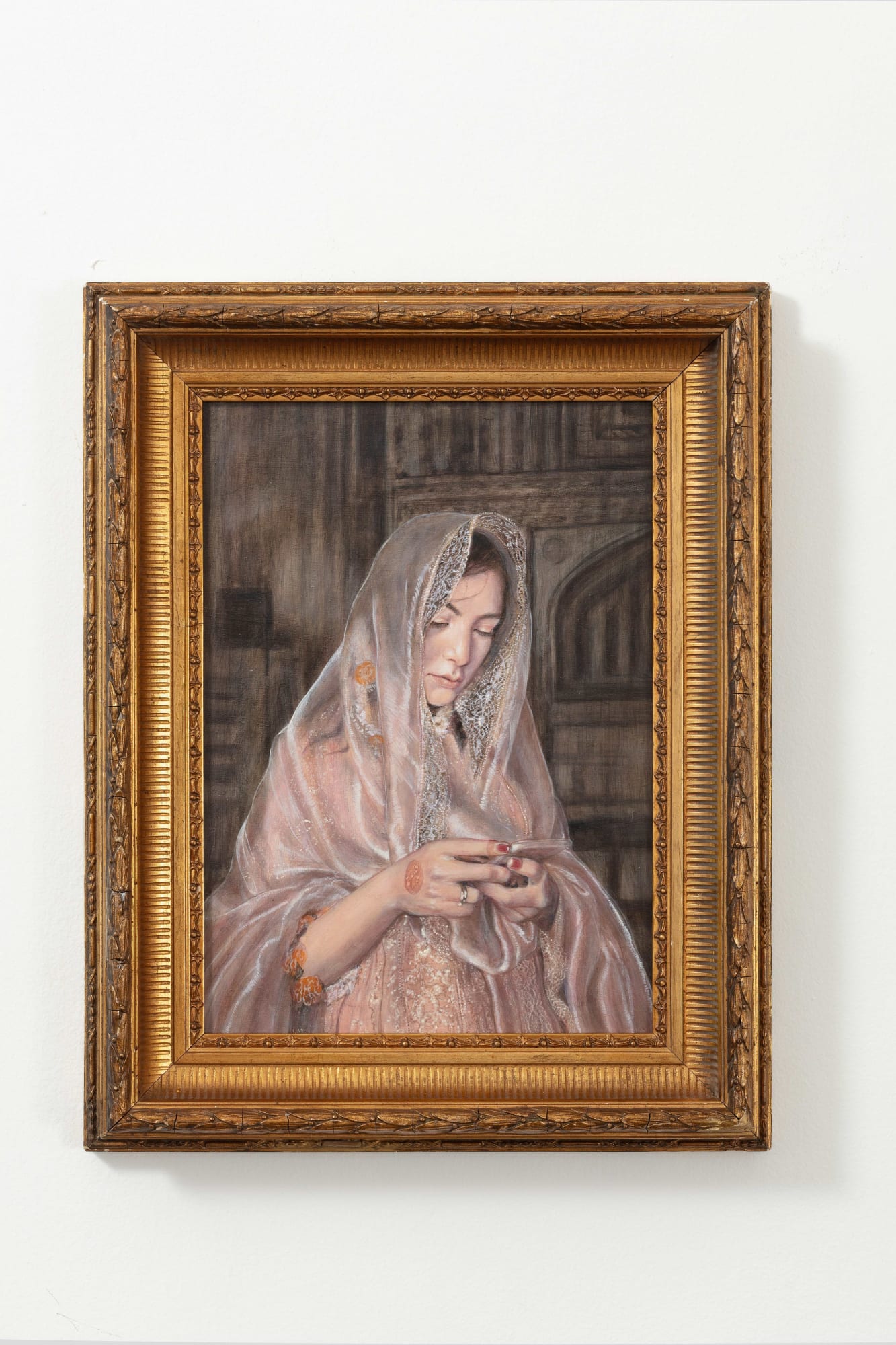 Faiza Butt Remembering and Forgetting, 2024 Oil glazes on board mounted in antique frame