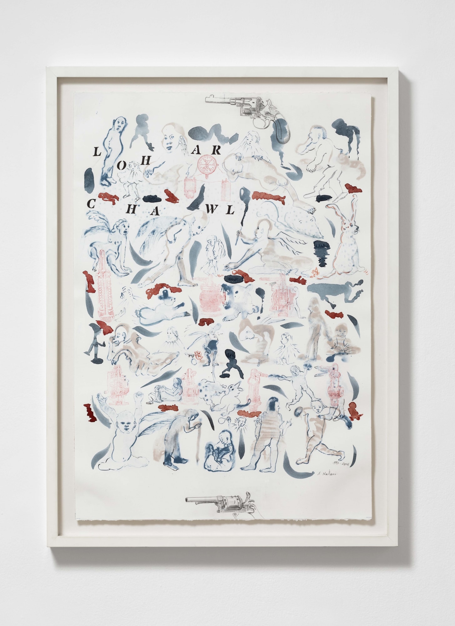 Nalini Malani Lohar Chawl, 1991 - 2016 Water colour and pencil on lithograph archival paper