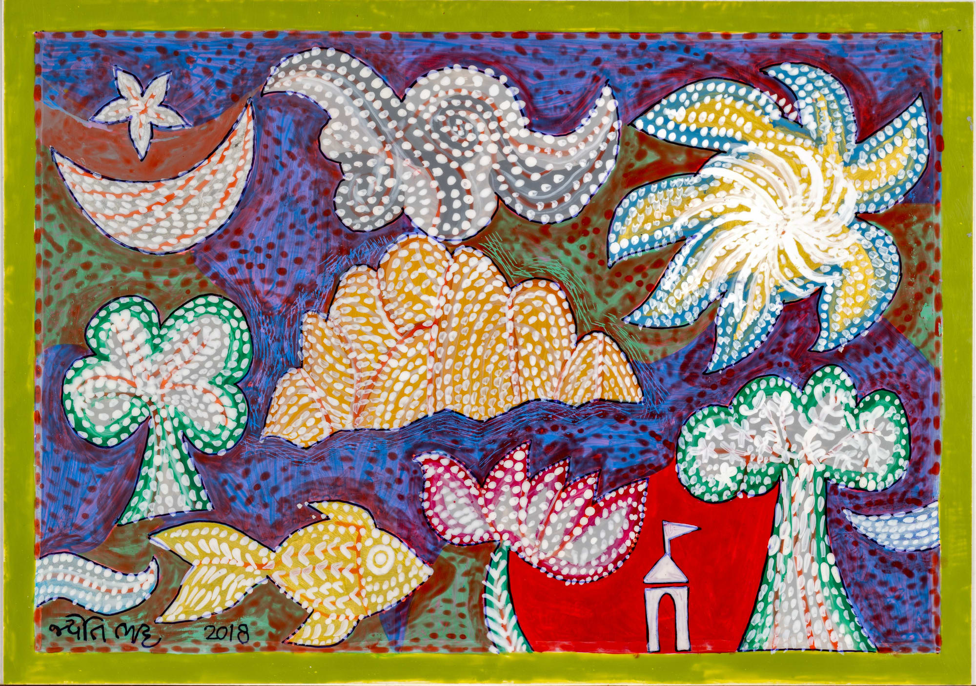 Jyoti Bhatt White Landscape, 2024 Acrylic on plastic film