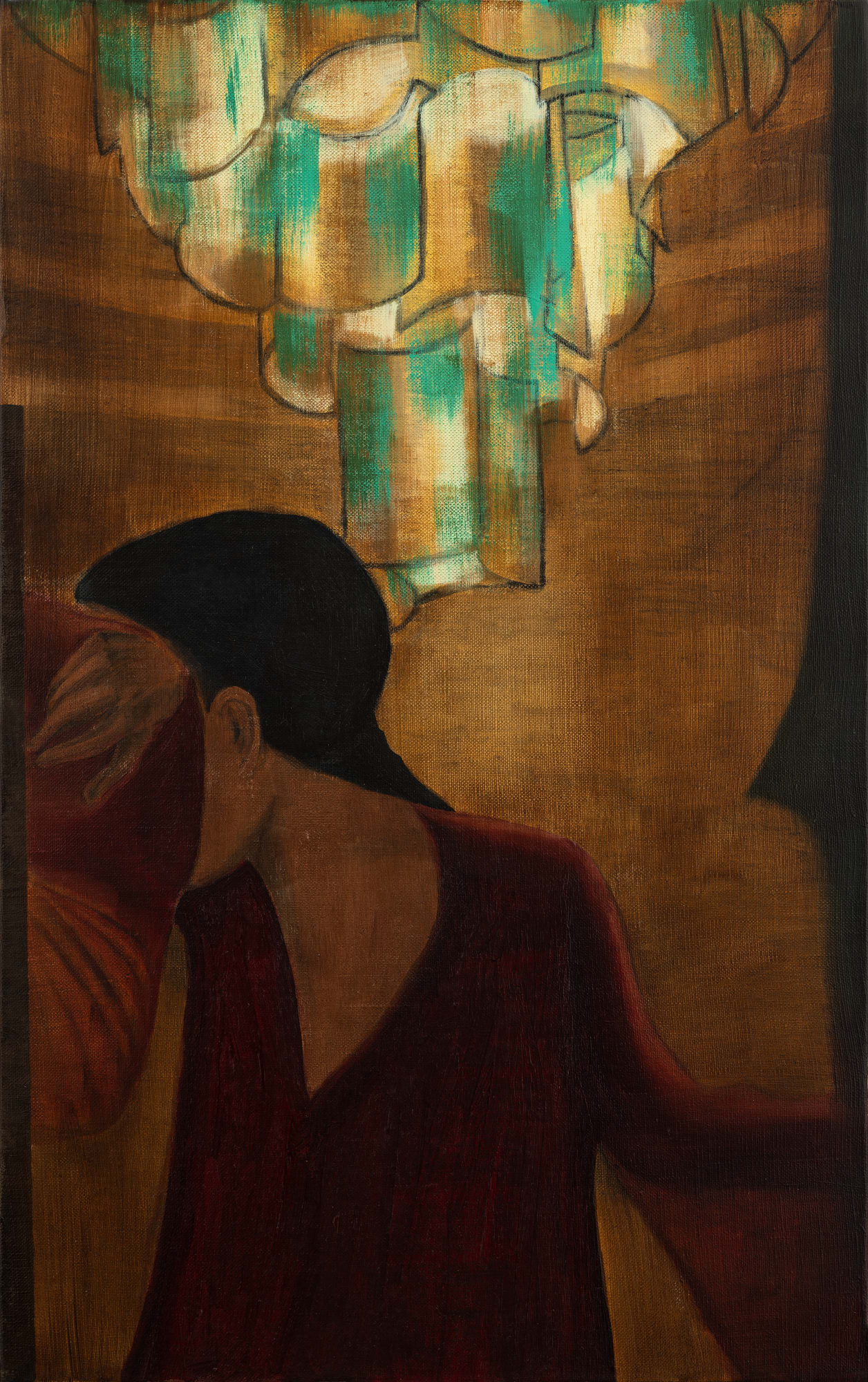 Anju Dodiya Green Room, 2024 Oil on canvas 24 x 15 in