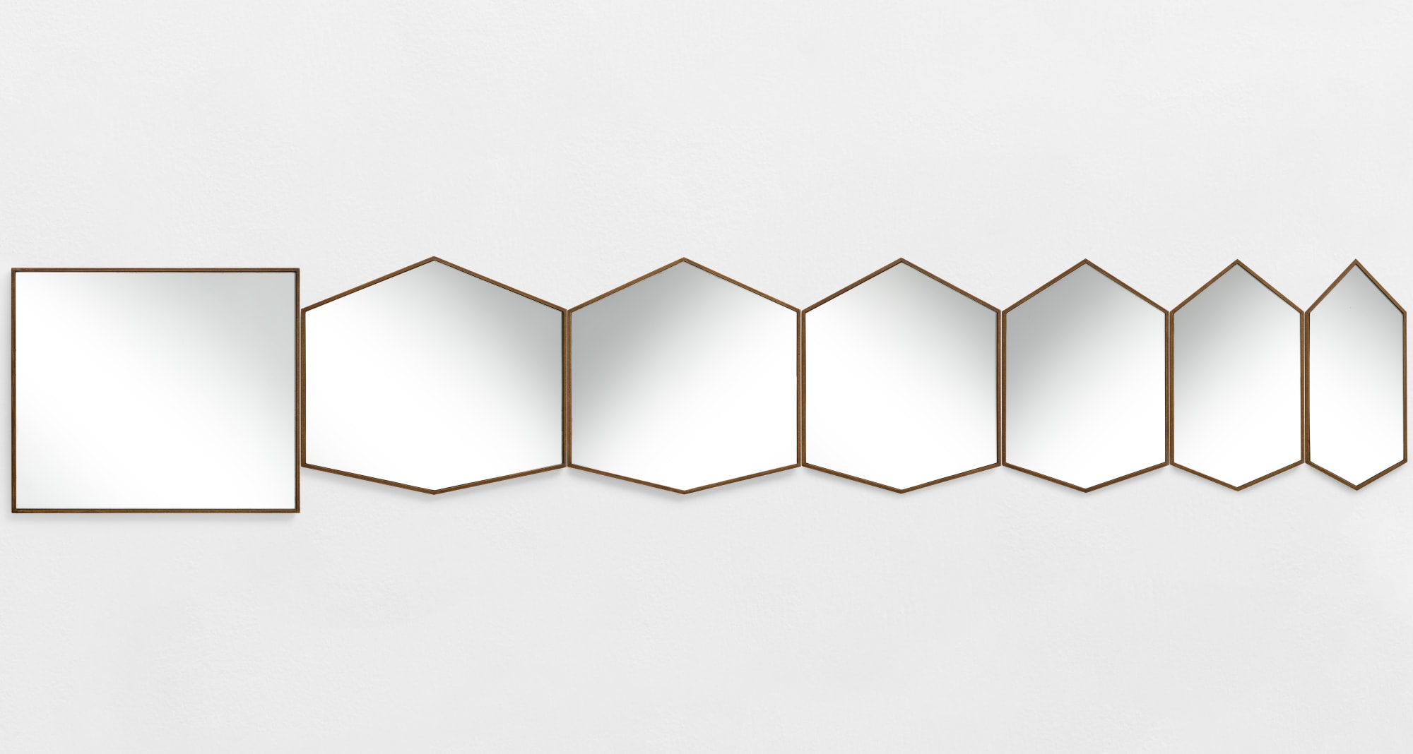 Astha Butail Self Series - I Looking glass and MDF frames, in seven parts