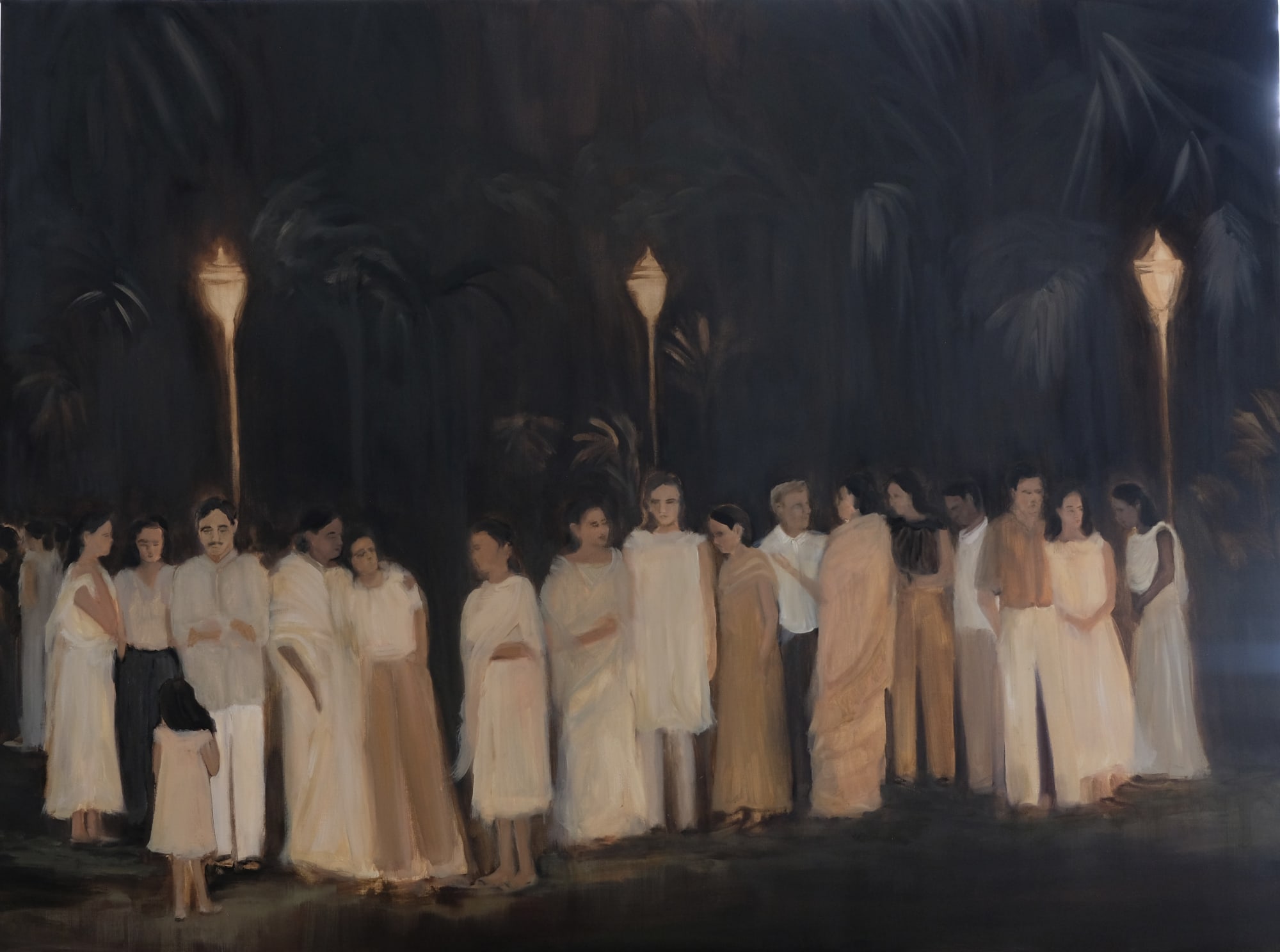 Joya Mukerjee Logue Lamplight Oil on linen