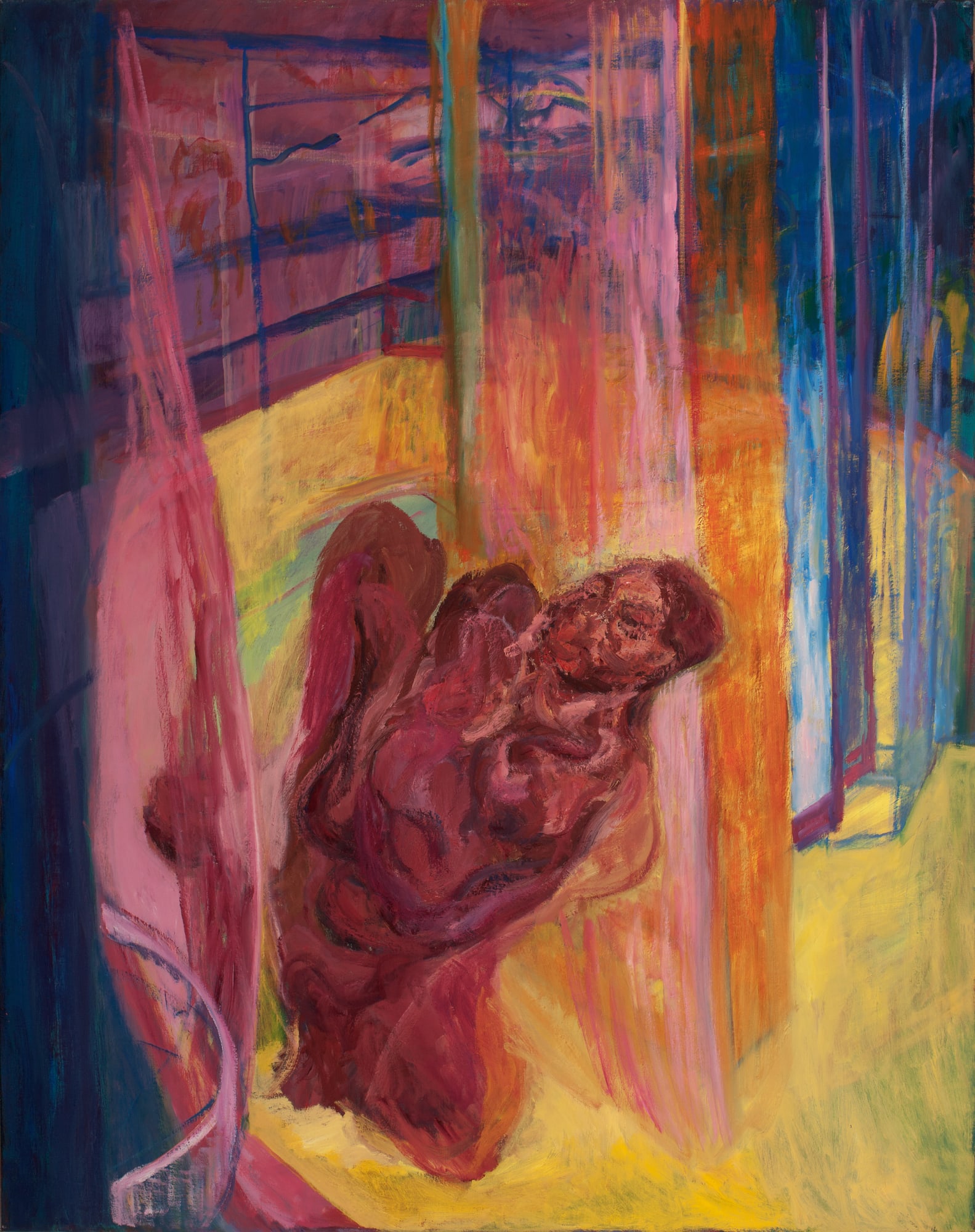 Jai Chuhan Figure in Interior Oil on canvas