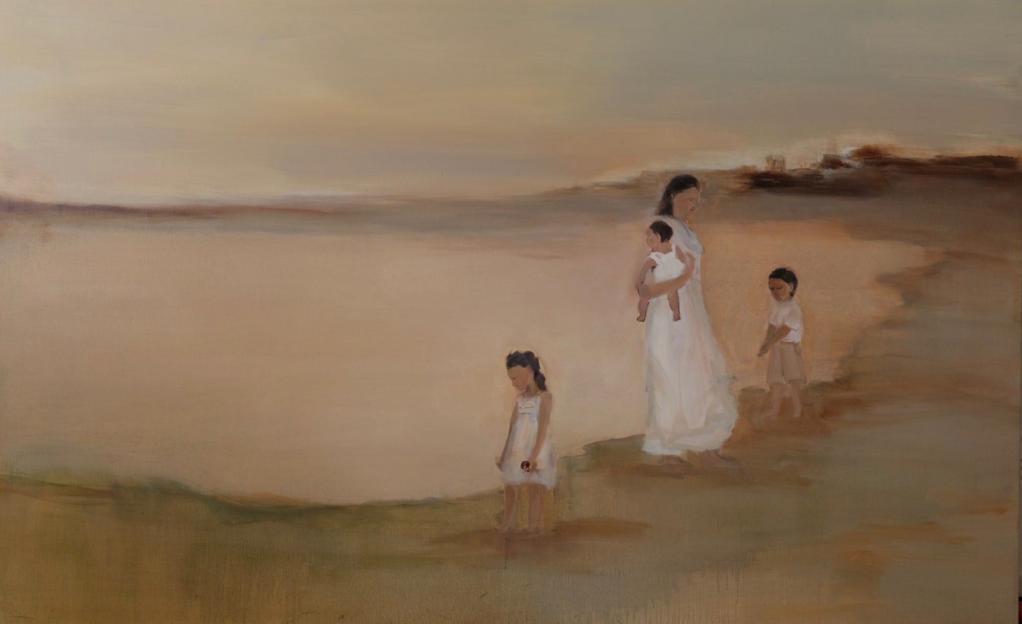 Joya Mukerjee Logue Revisiting the farm Oil on linen