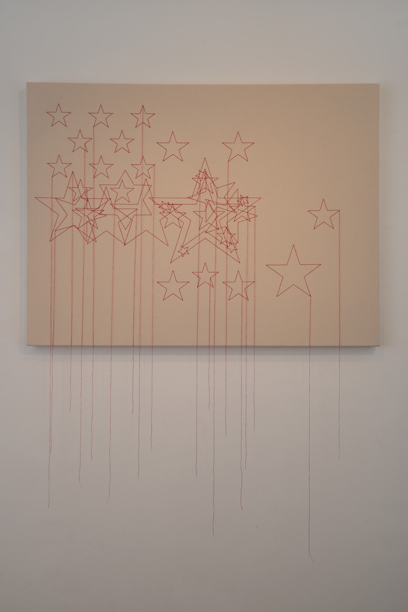 Shilpa Gupta Stars on Flags of the World, July 2011 Embroidery on cloth