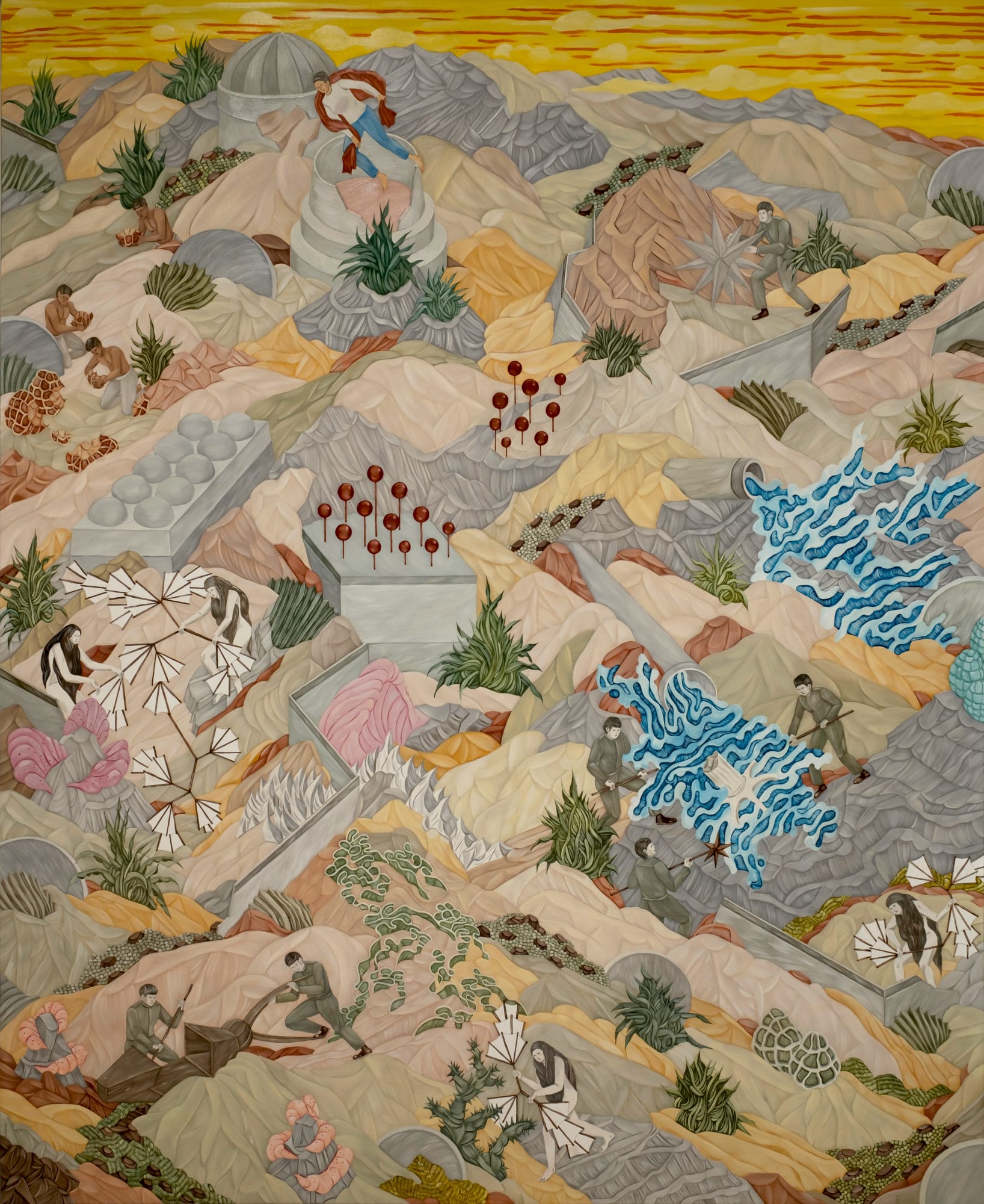 Shrimanti Saha Aqueous Bloom Oil on linen