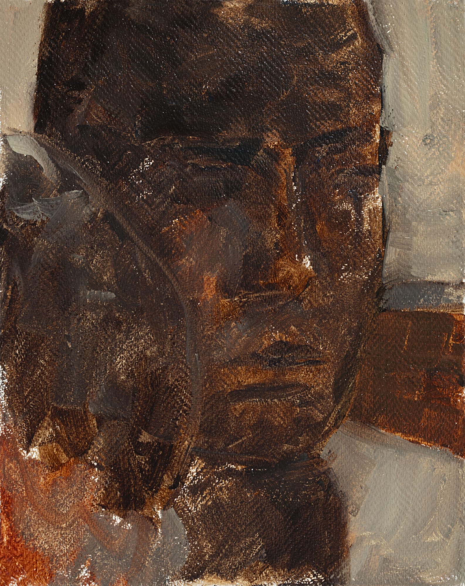 Zaam Arif The Stranger II, 2023 Oil on Linen 10.25 x 8 in