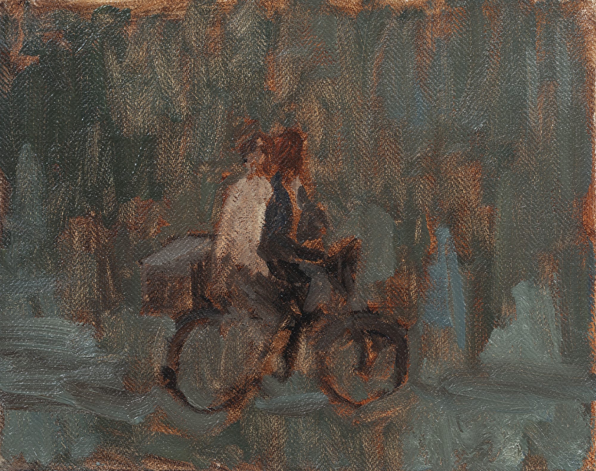 Zaam Arif A Mosaic of Time, 2023 Oil on Linen 11.25 x 14 in