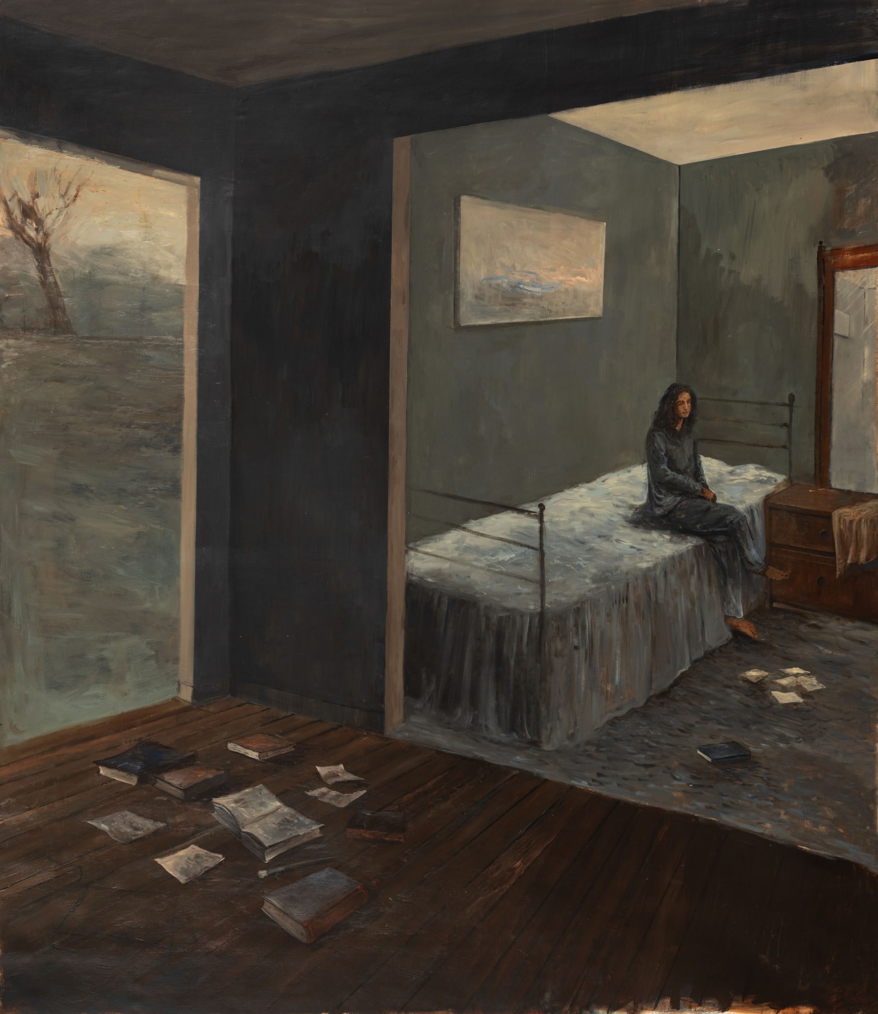 Zaam Arif Exile, 2023 Oil on Canvas 90 x 77 in