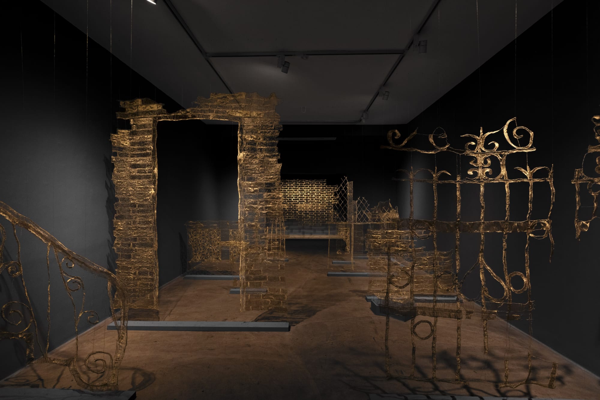 Sumakshi Singh On Time as Memory Gold thread and wire