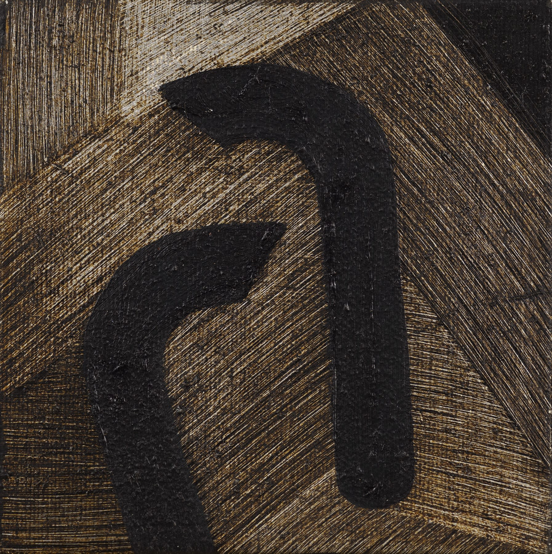 Rameshwar Broota Untitled Oil on canvas, scraped with blade 6 x 6 in 2024