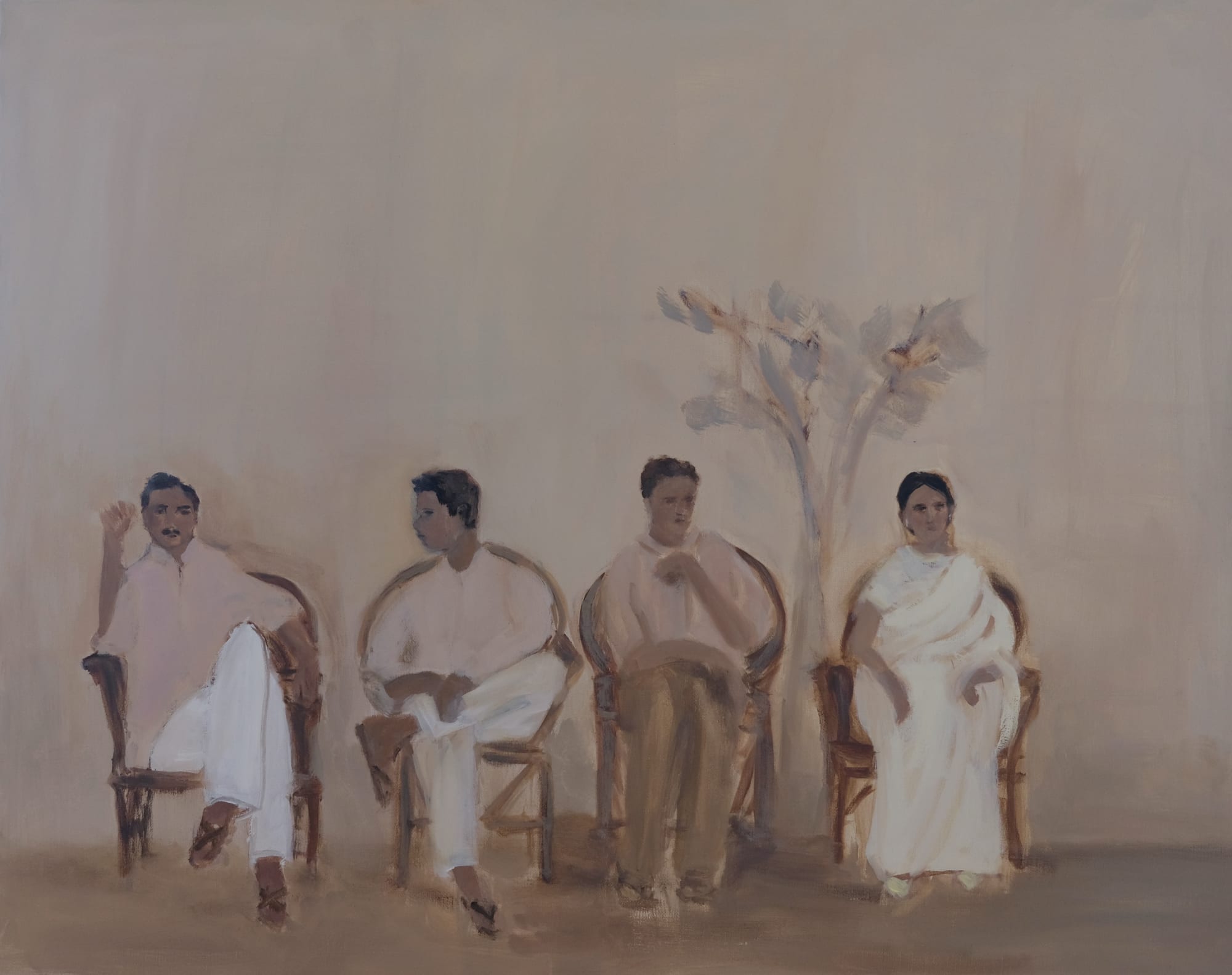 Joya Mukerjee Logue Conversations Oil on linen