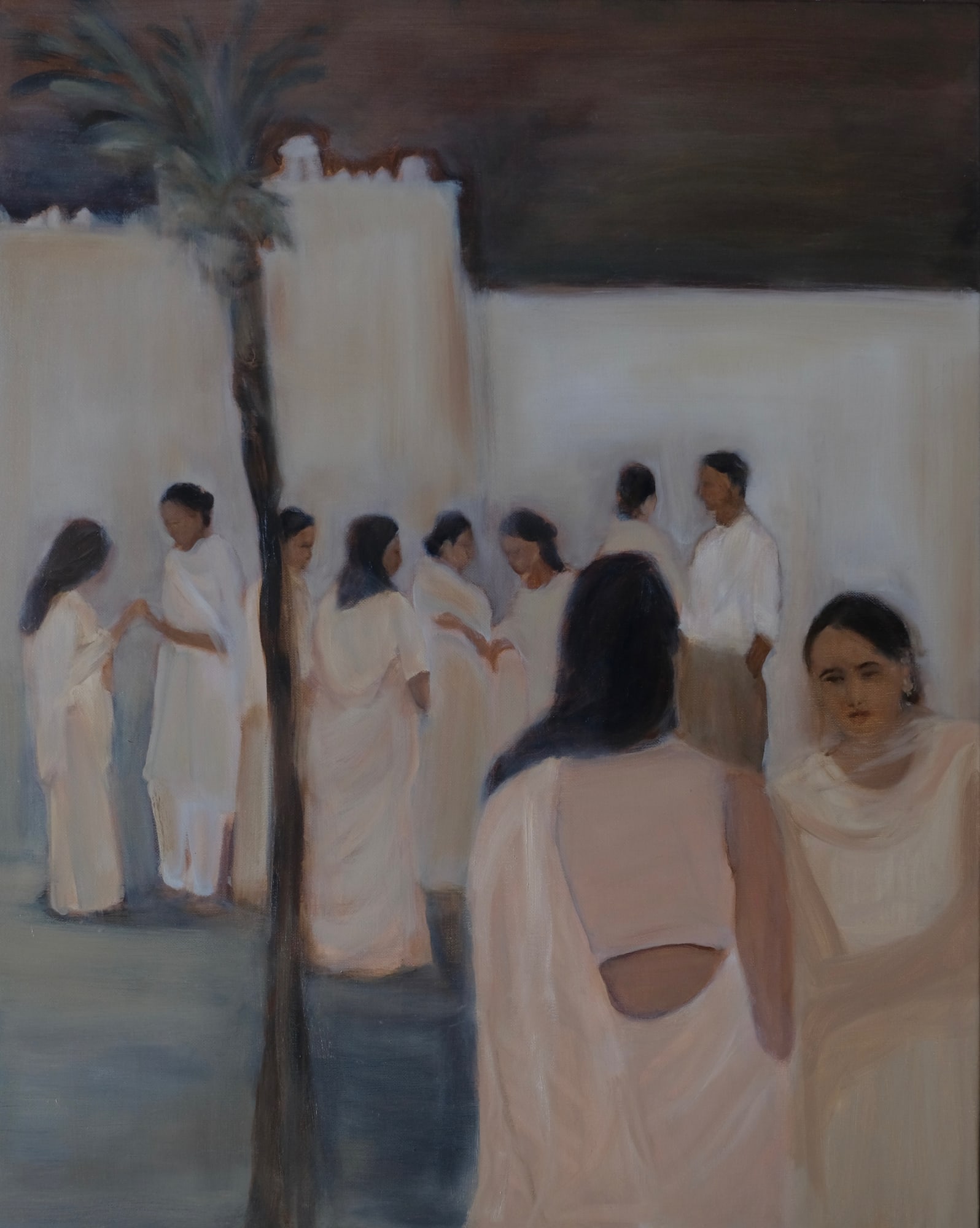 Joya Mukerjee Logue The Roofline Oil on linen