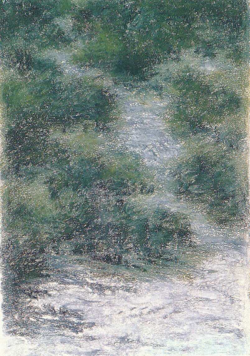 Paramjit Singh Woods, 1994 Oil pastel 12 x 9 in