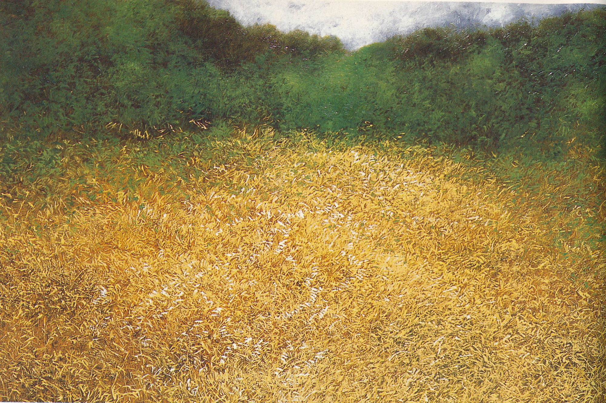 Paramjit Singh Ochre Field-3, 1995 Oil on canvas 48 x 84 in
