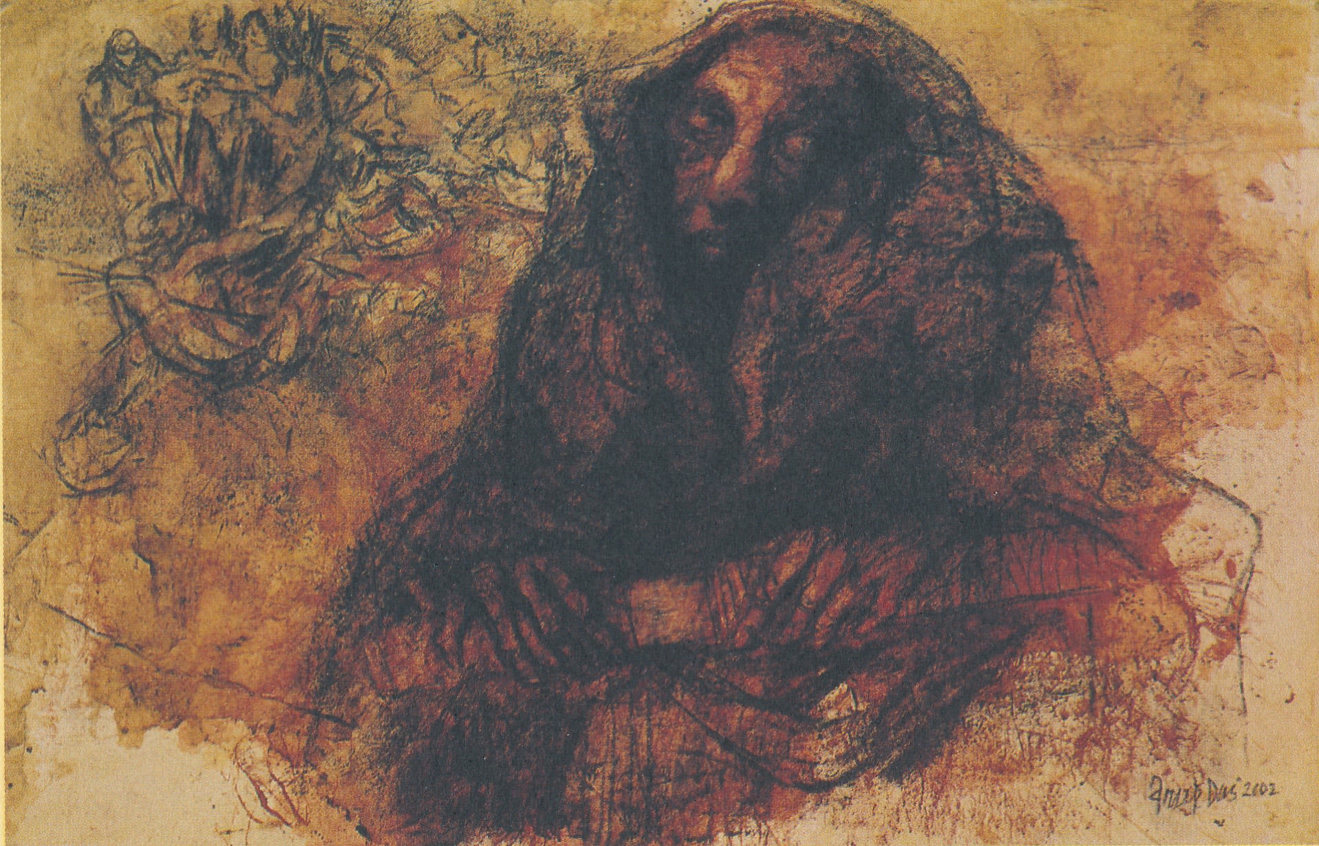 Arup Das Hired Killer Mixed media 31 x 21 in