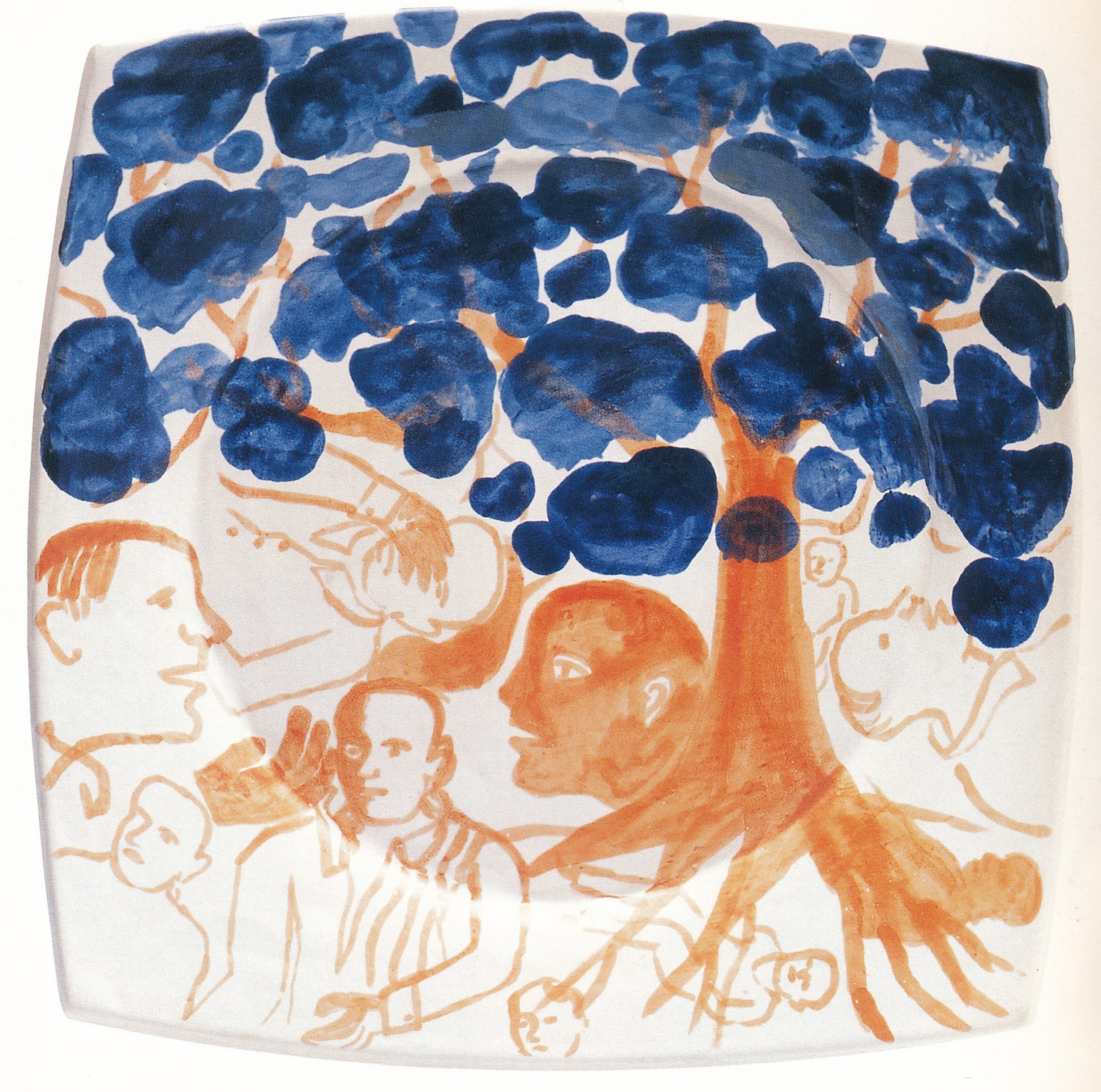 Bhupen Khakhar Trees, 1995 Ceramic 9 x 9 in