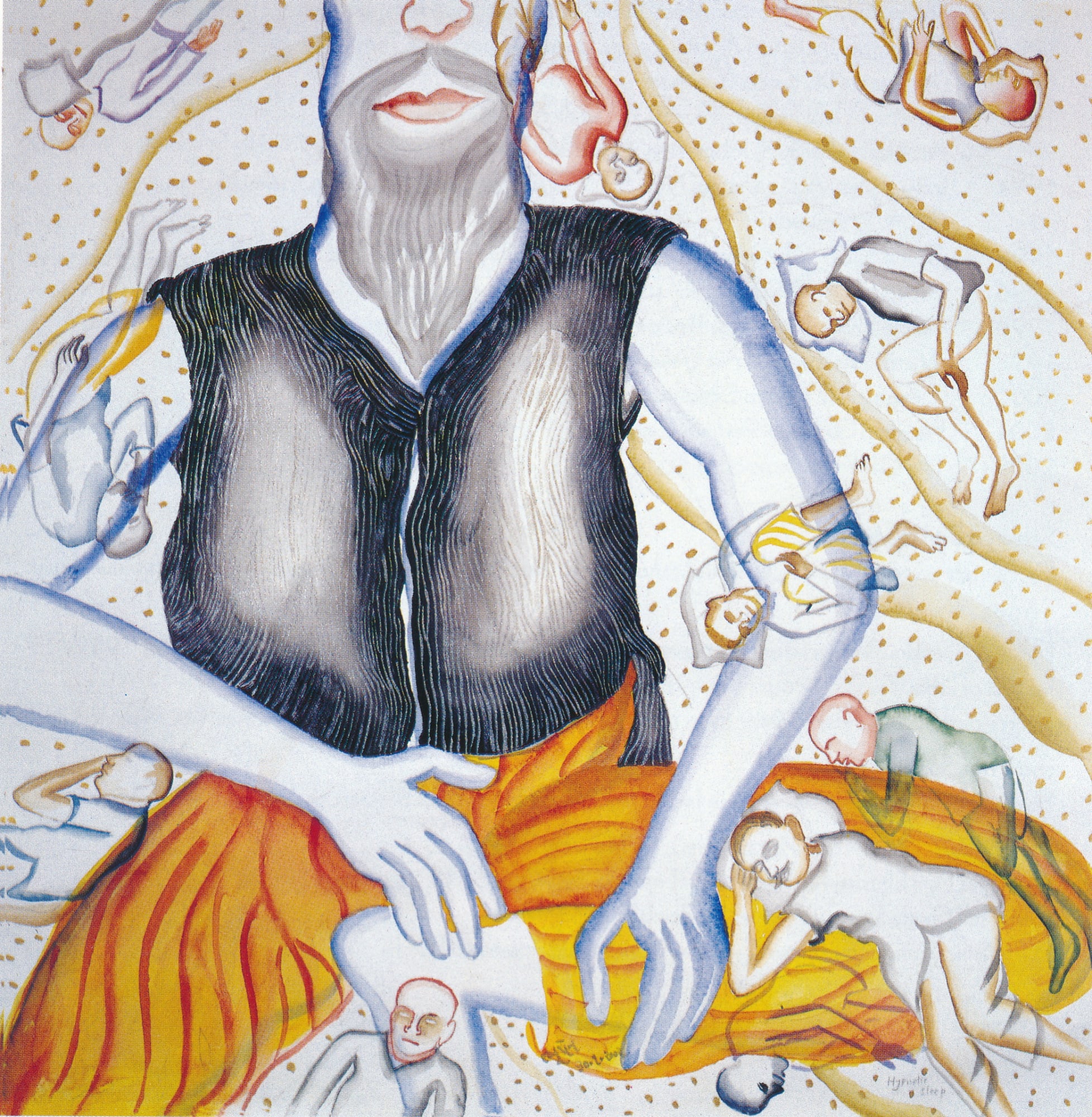 Bhupen Khakhar Hypnotic Sleep, 2002 Watercolour 66 x 66 cm