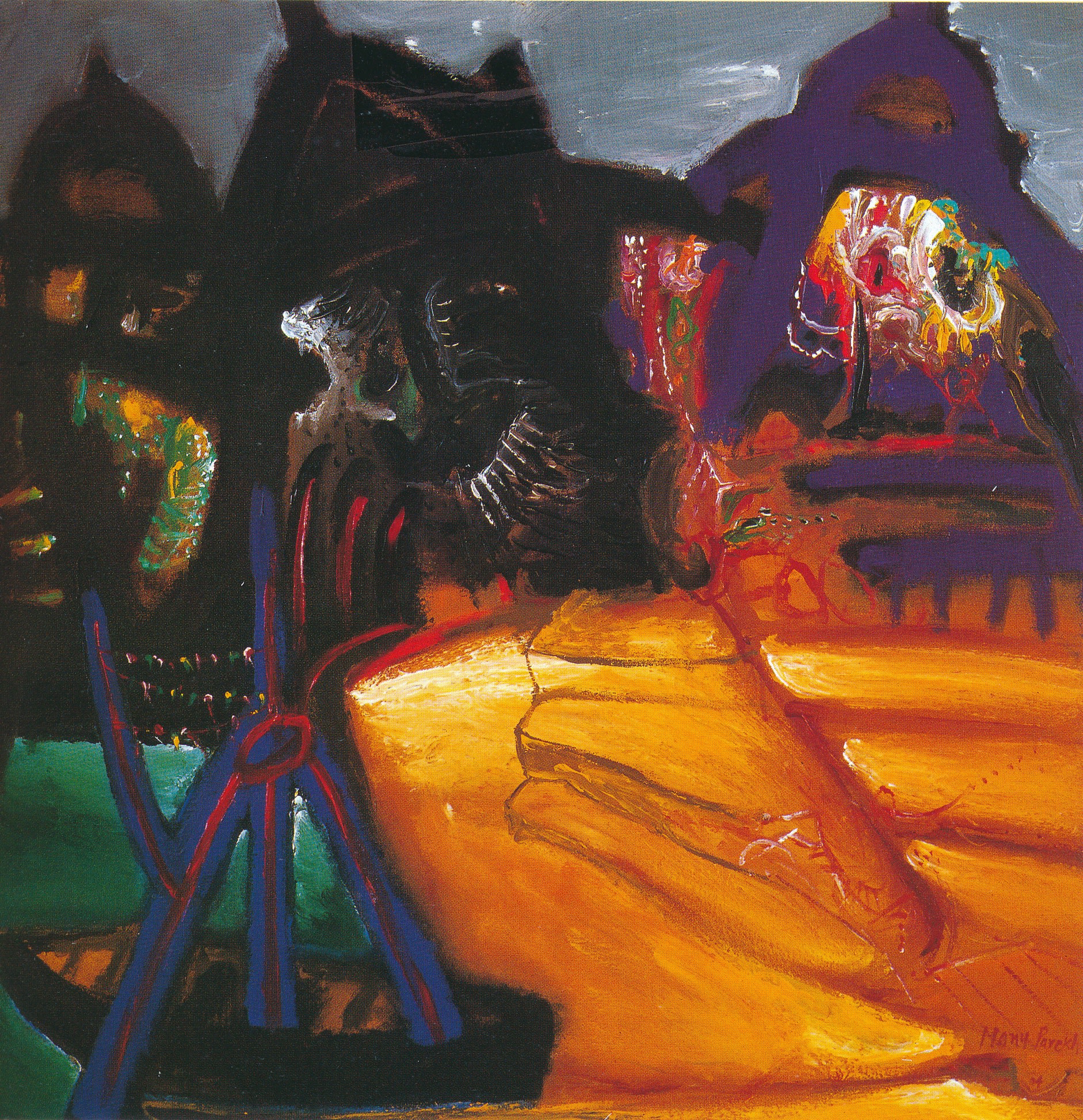 Manu Parekh Landscape with Black and Yellow, 2004 Acrylic on canvas 36 x 36 in