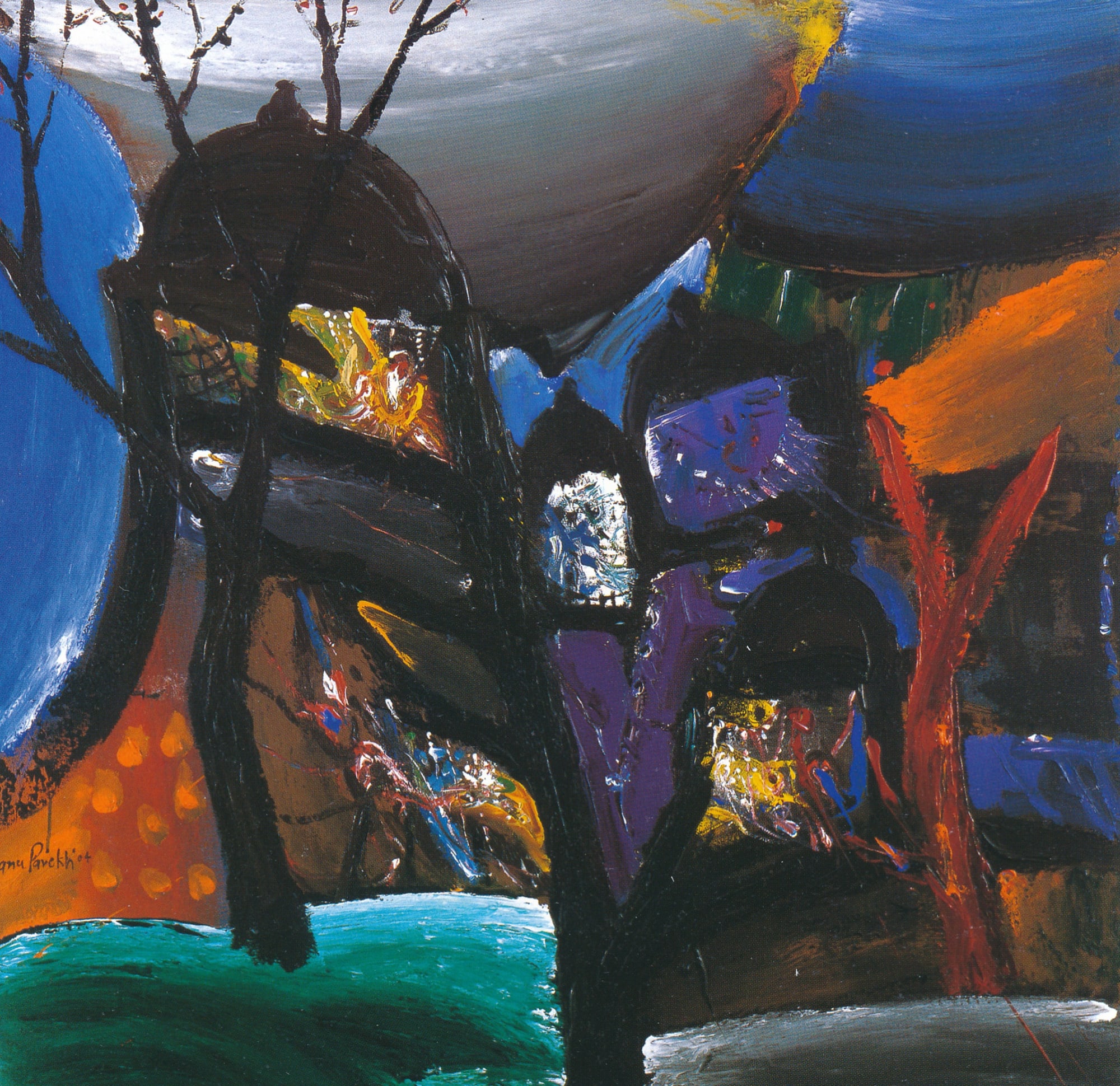 Manu Parekh Landscape of Benares, 2004 Acrylic on canvas 48 x 48 in