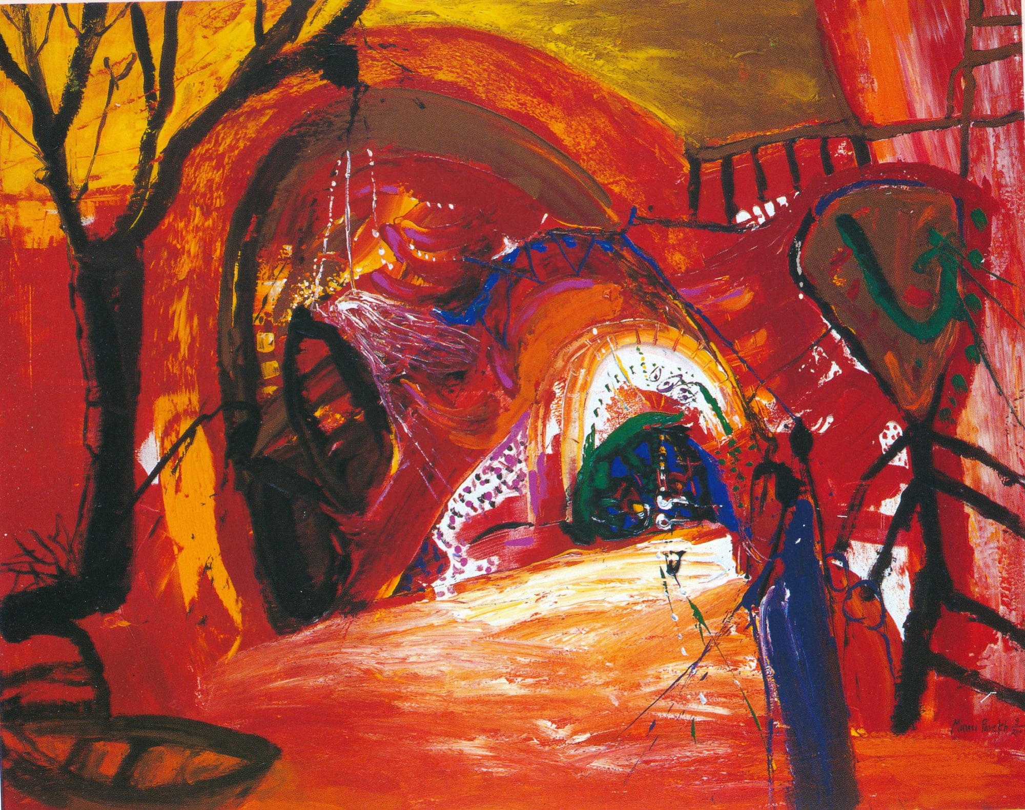 Manu Parekh Interiors of Temples and Trees, 2004 Acrylic on canvas 48 x 60 in
