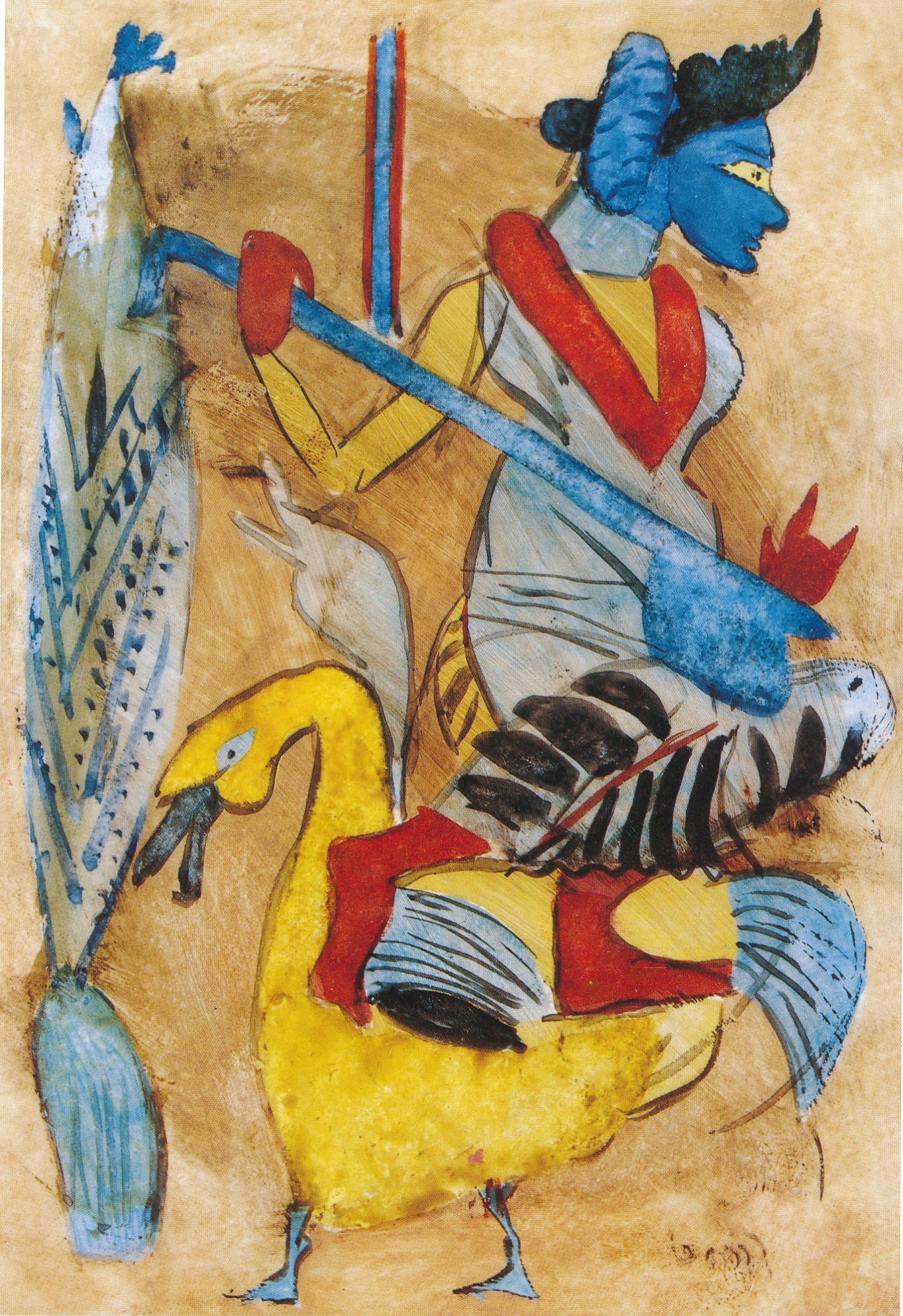 K. G. Subramanyan Saraswati, 2000 Acrylic on Acrylic Sheet 11.5 x 8 in