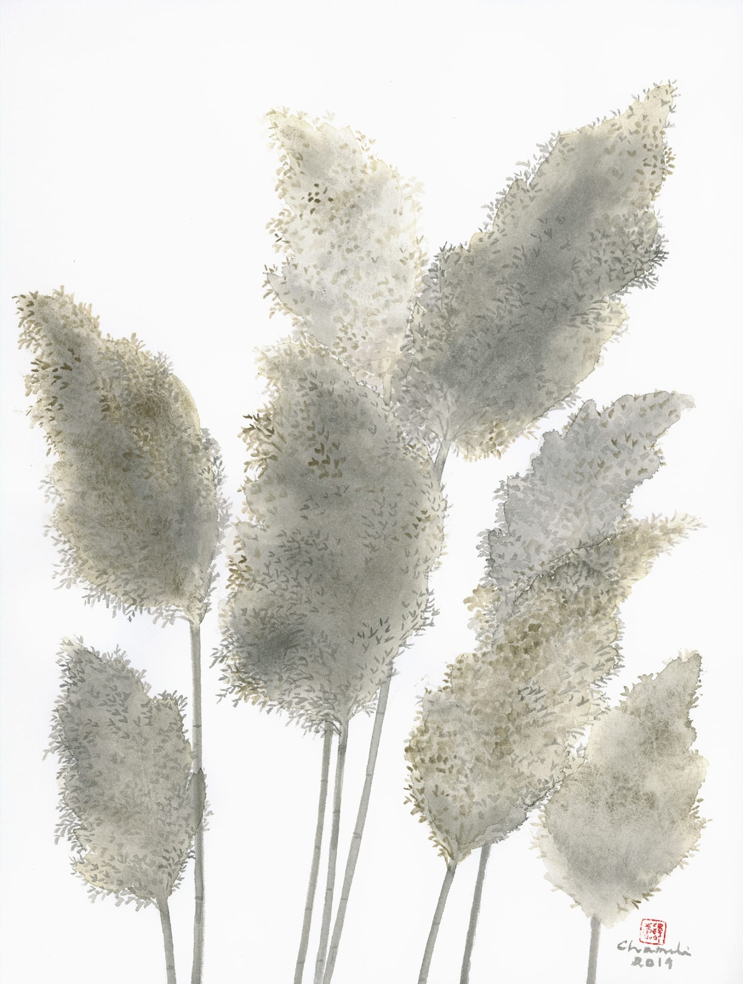 Chameli Ramachandran Untitled, 2019 Chinese ink & watercolour on paper 15 x 11 in