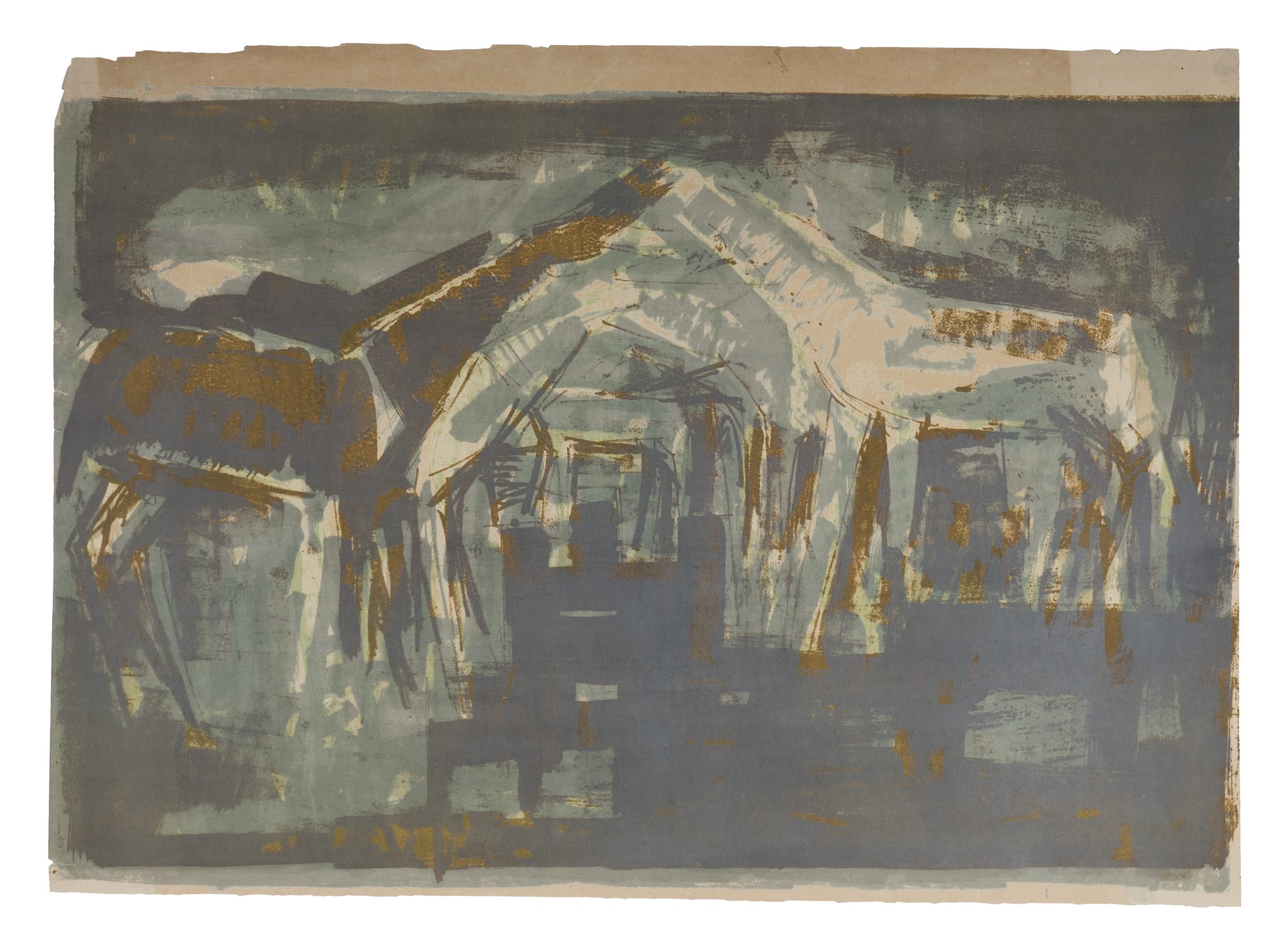 Gulammohammed SheikhHorses, 1963 Lithograph