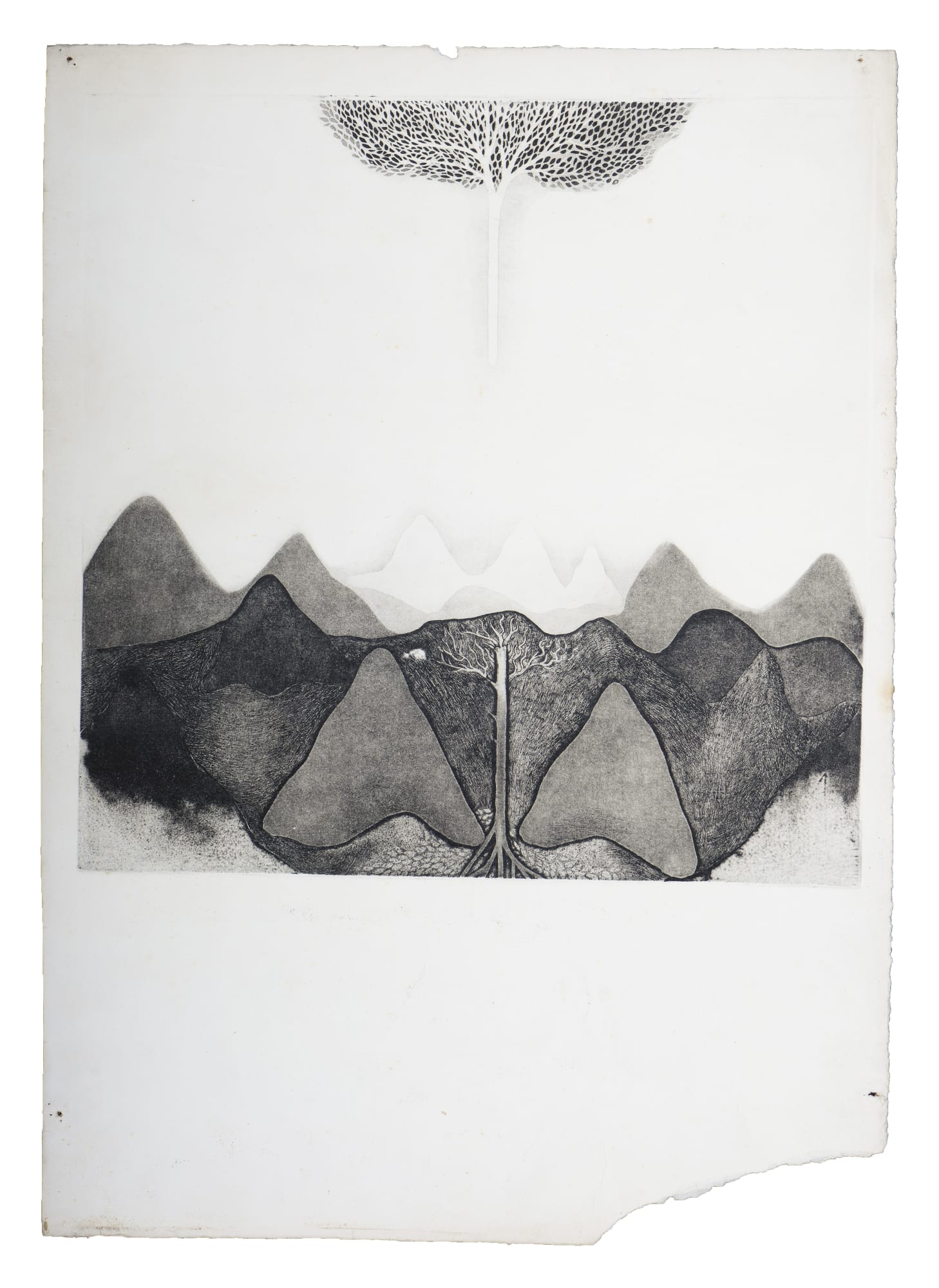 Gulammohammed SheikhUnmoolan, 1970 Etching - Aquatint