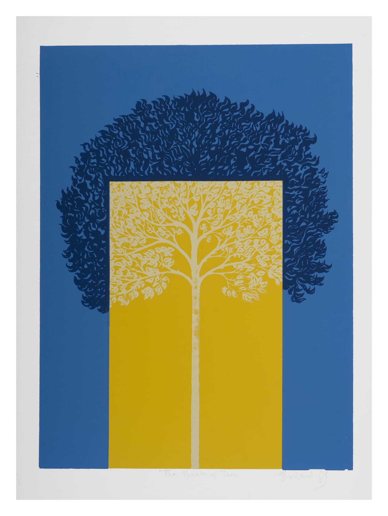 Gulammohammed SheikhSpeaking Tree, 1980 Silkscreen