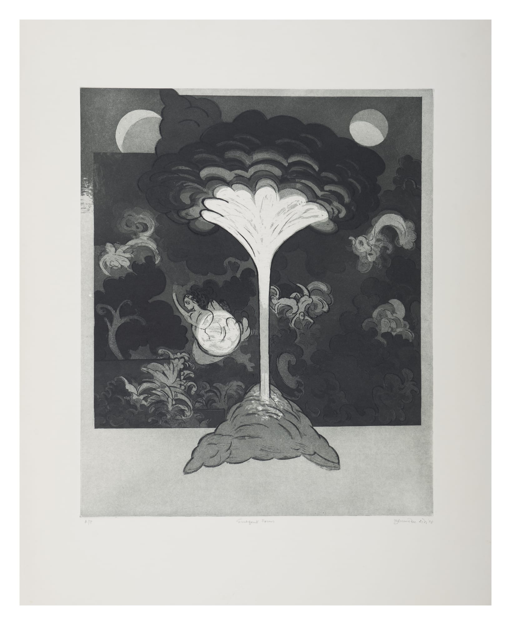 Gulammohammed SheikhMoonscape, 1992 Etching - Aquatint